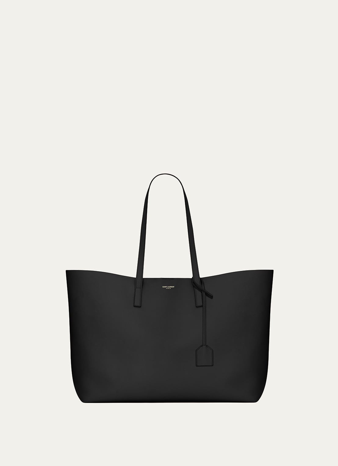 Saint Laurent East/West handtas van kalfsleer - voorkant 2 zwart
