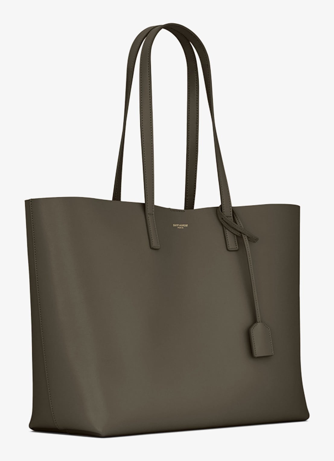 Saint Laurent East/West shopper van kalfsleer - detail 3 donkergrijs