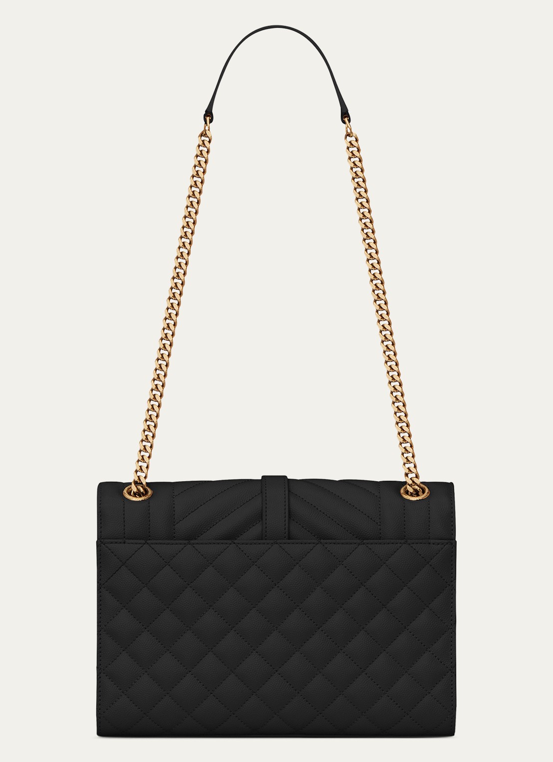 Saint Laurent Envelope Medium schoudertas van kalfsleer - detail 2 zwart
