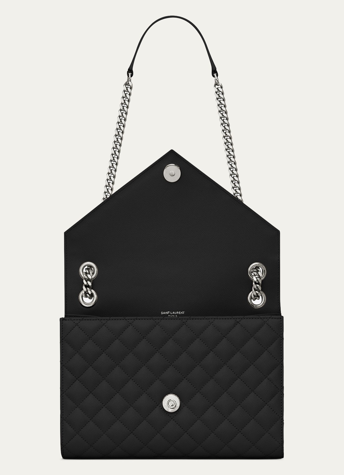 Saint Laurent Envelope Medium schoudertas van kalfsleer - detail 5 zwart