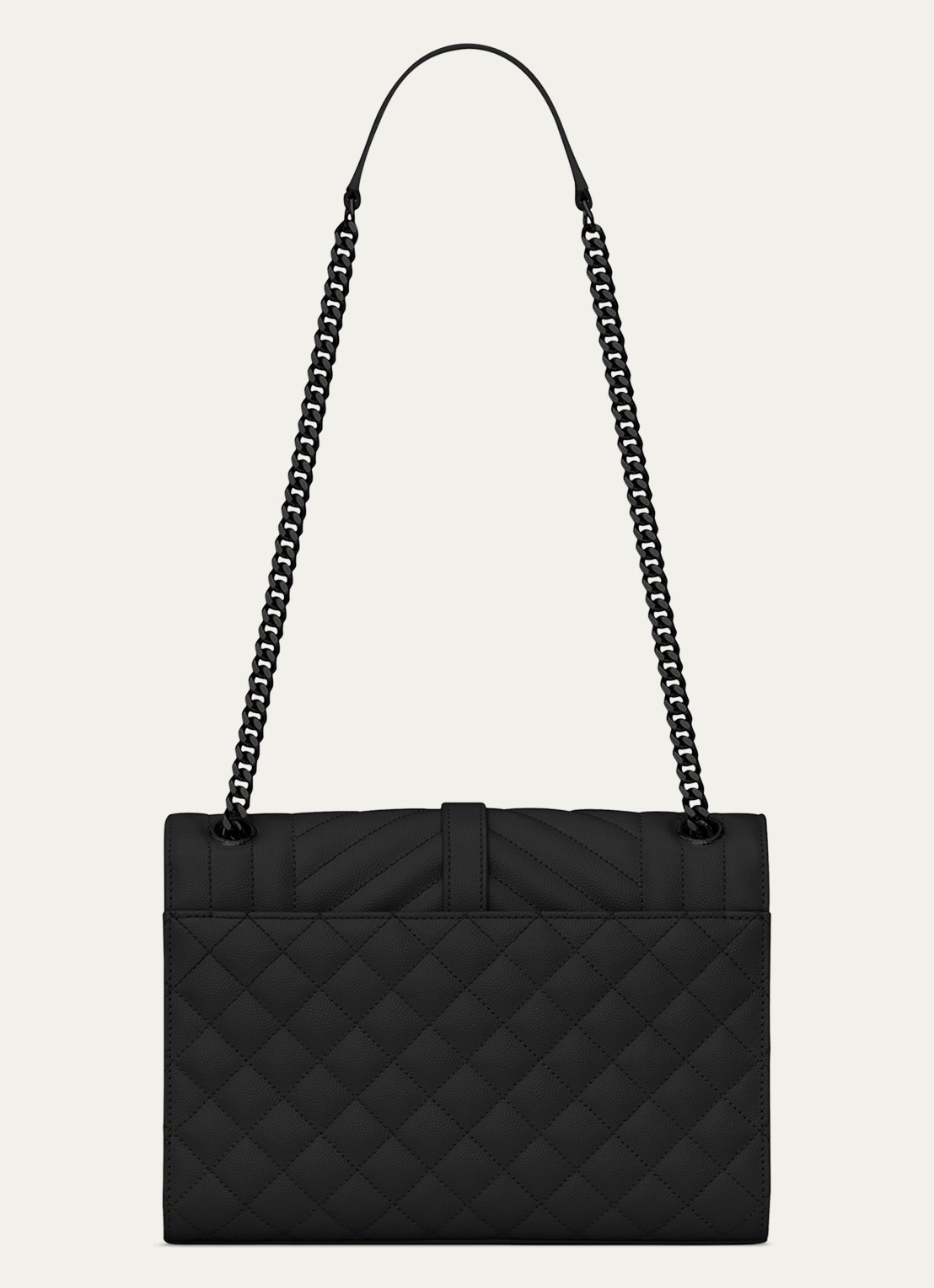 Saint Laurent Envelope Medium schoudertas van kalfsleer - detail 2 zwart