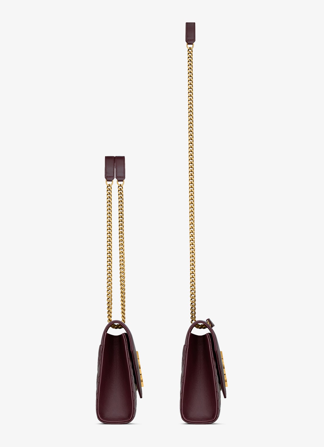 Saint Laurent Envelope Medium schoudertas van kalfsleer - detail 4 donkerrood