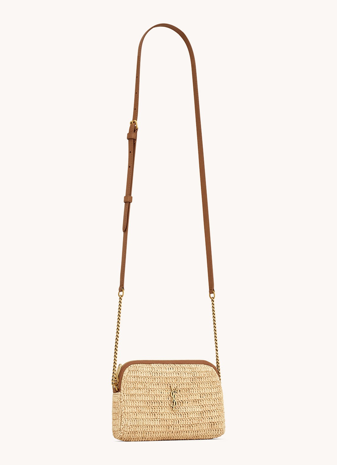 Saint Laurent Gaby clutch met kalfsleren details - detail 2 beige
