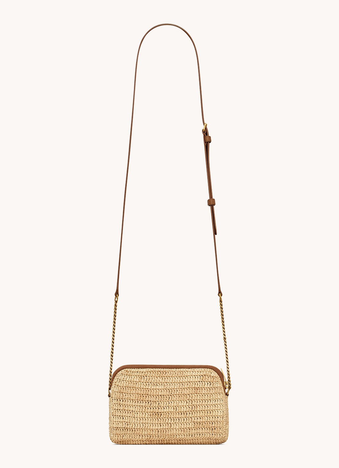 Saint Laurent Gaby clutch met kalfsleren details - voorkant 4 beige