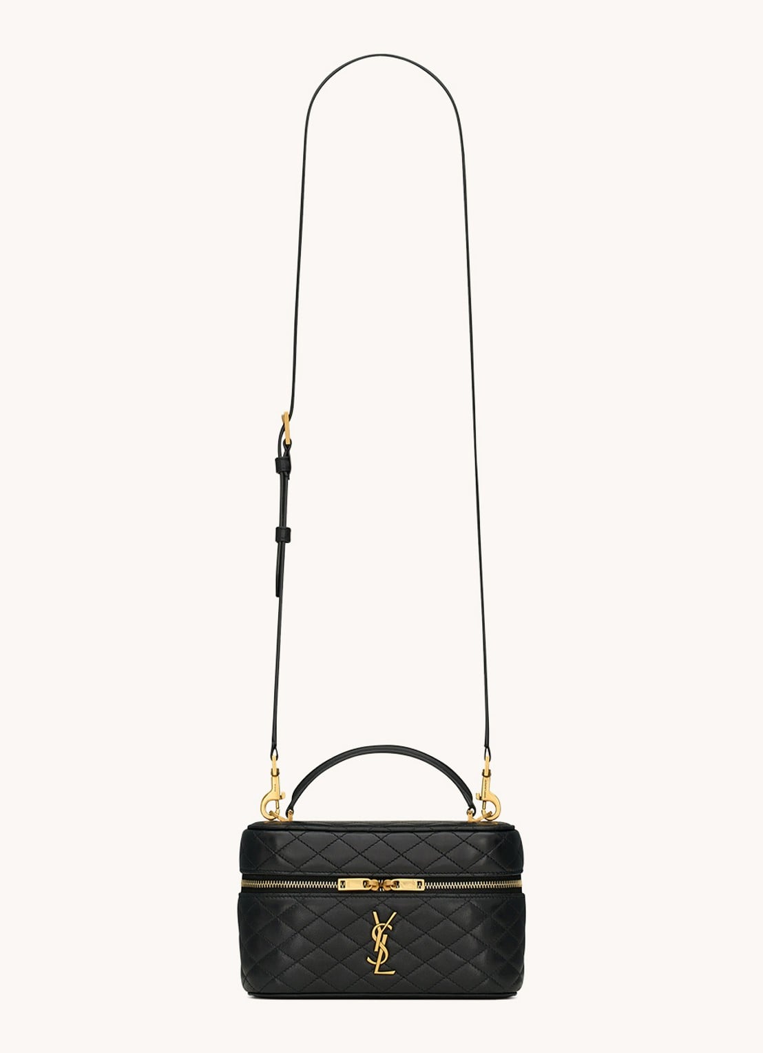 Saint Laurent Gaby Mini handtas van lamsleer - voorkant 2 zwart