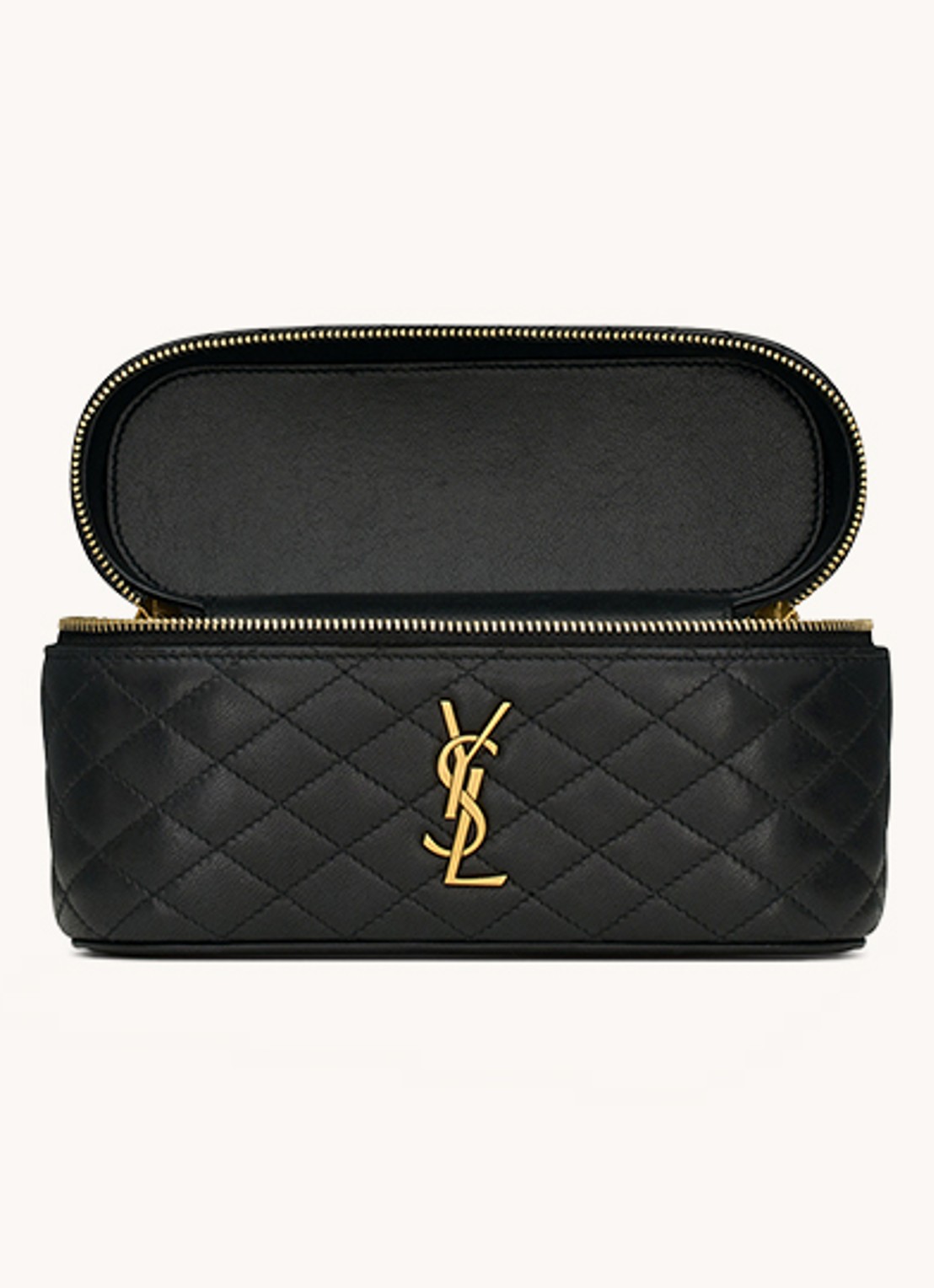 Saint Laurent Gaby Mini toilettas van quilted lamsleer - detail 5 zwart