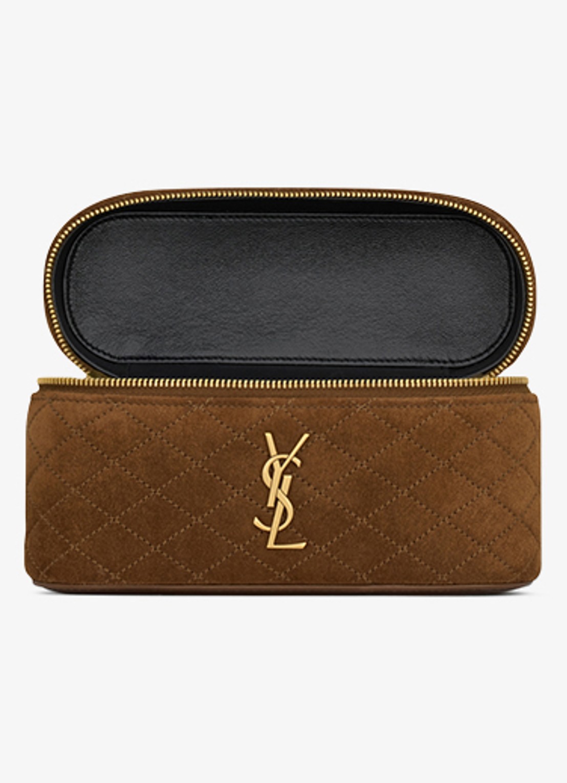 Saint Laurent Gaby Vanity handtas van kalfssuède - detail 5 bruin