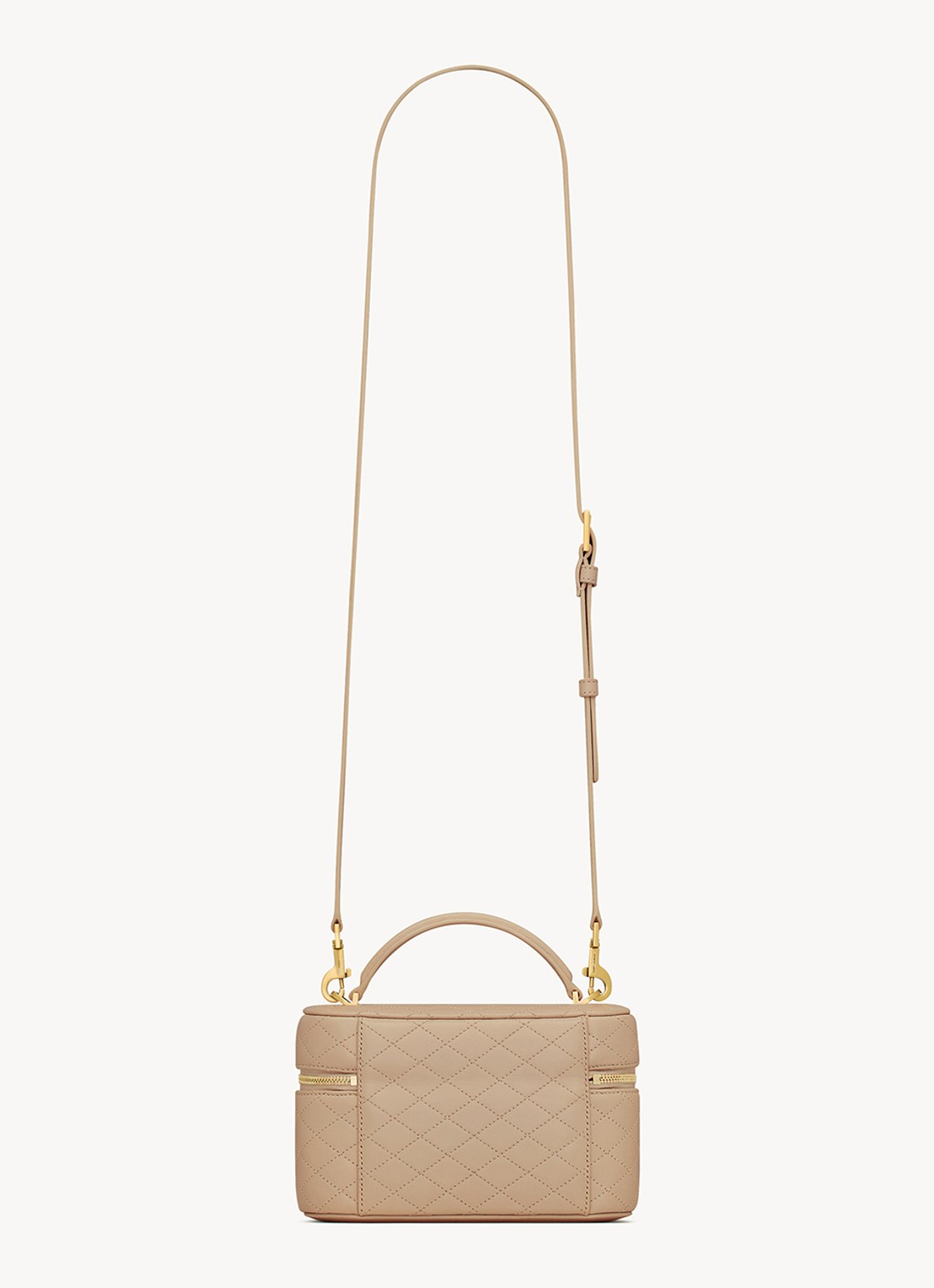 Saint Laurent Gaby Vanity handtas van lamsleer - achterkant beige