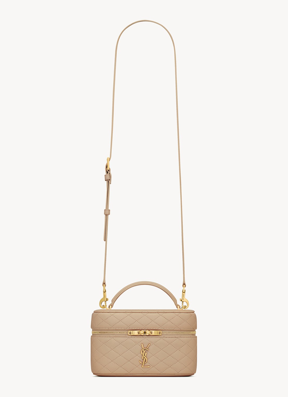 Saint Laurent Gaby Vanity handtas van lamsleer - voorkant 7 beige