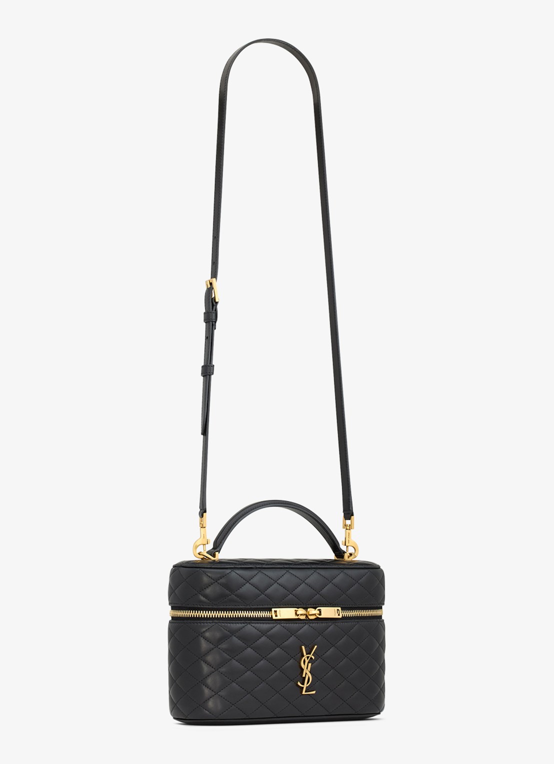 Saint Laurent Gaby Vanity Large handtas van lamsleer - detail 3 zwart