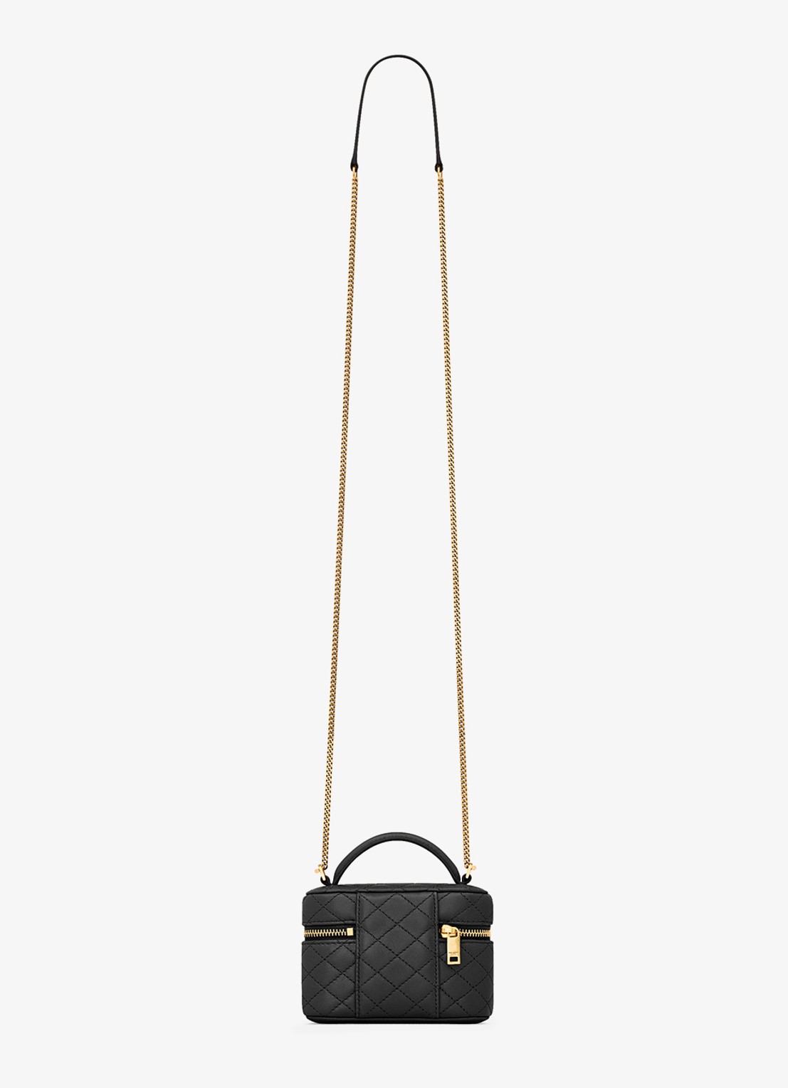 Saint Laurent Gaby Vanity Micro handtas van lamsleer - achterkant 2 zwart