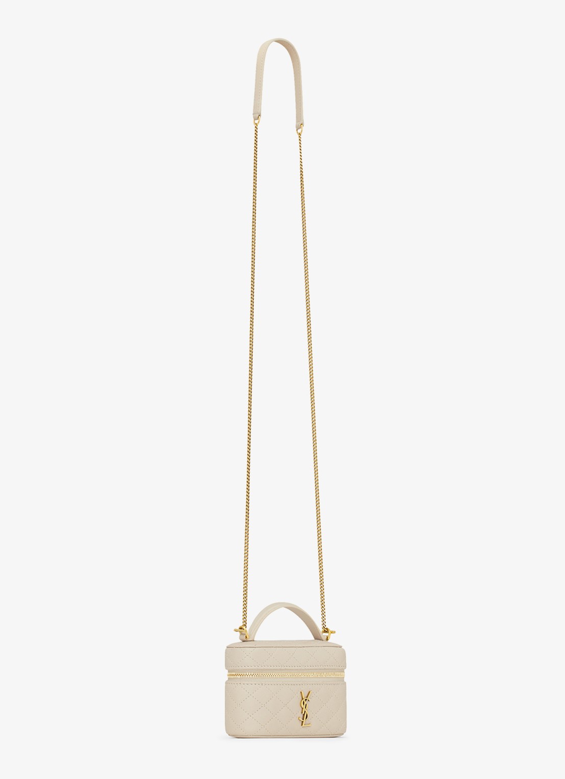 Saint Laurent Gaby Vanity Micro handtas van lamsleer - detail 2 gebroken wit