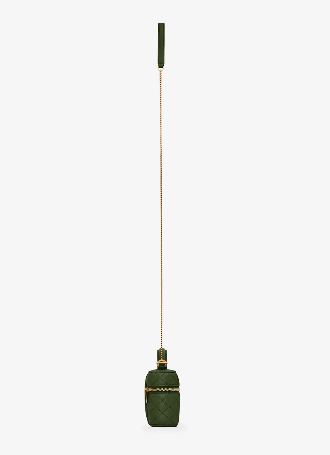 Saint Laurent Gaby Vanity Micro handtas van lamsleer - detail 3 groen