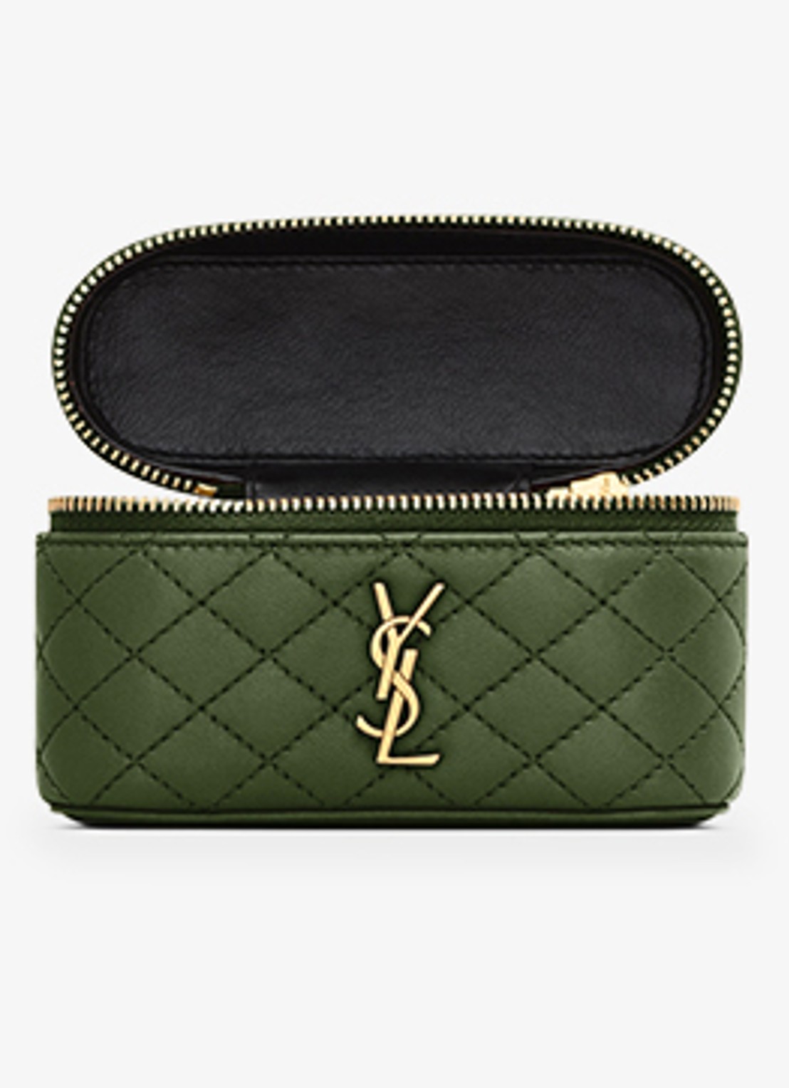 Saint Laurent Gaby Vanity Micro handtas van lamsleer - detail 6 groen