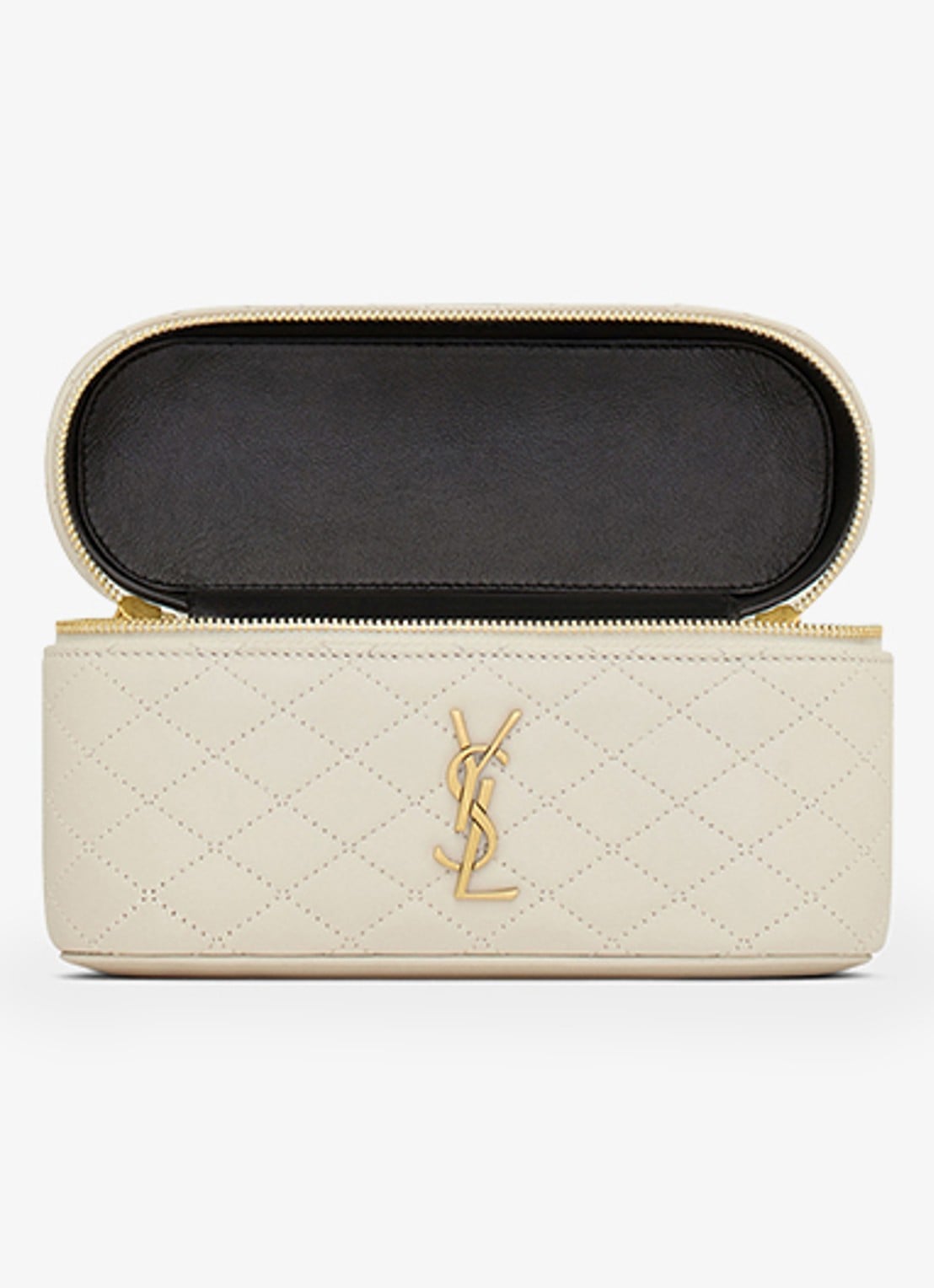 Saint Laurent Gaby Vanity Mini handtas van lamsleer - detail 6 gebroken wit