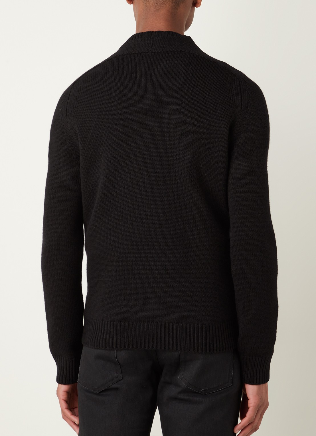Saint Laurent Grofgebreide pullover van kasjmier - achterkant 3 zwart