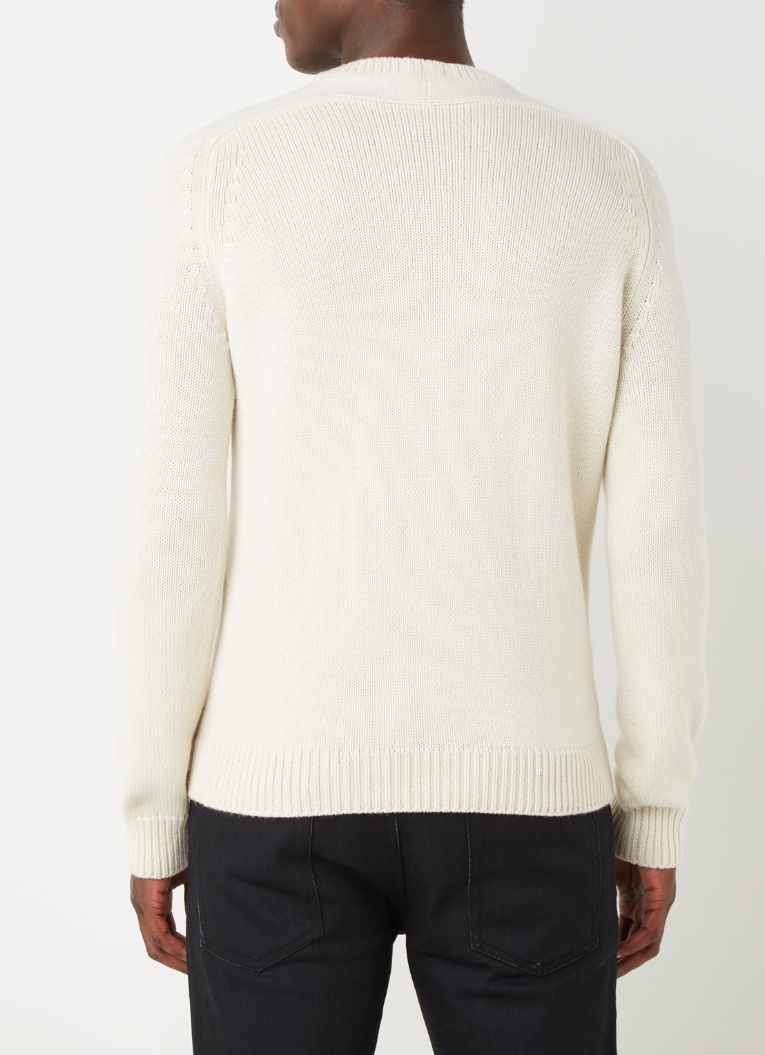 Saint Laurent Grofgebreide pullover van kasjmier - achterkant 4 gebroken wit