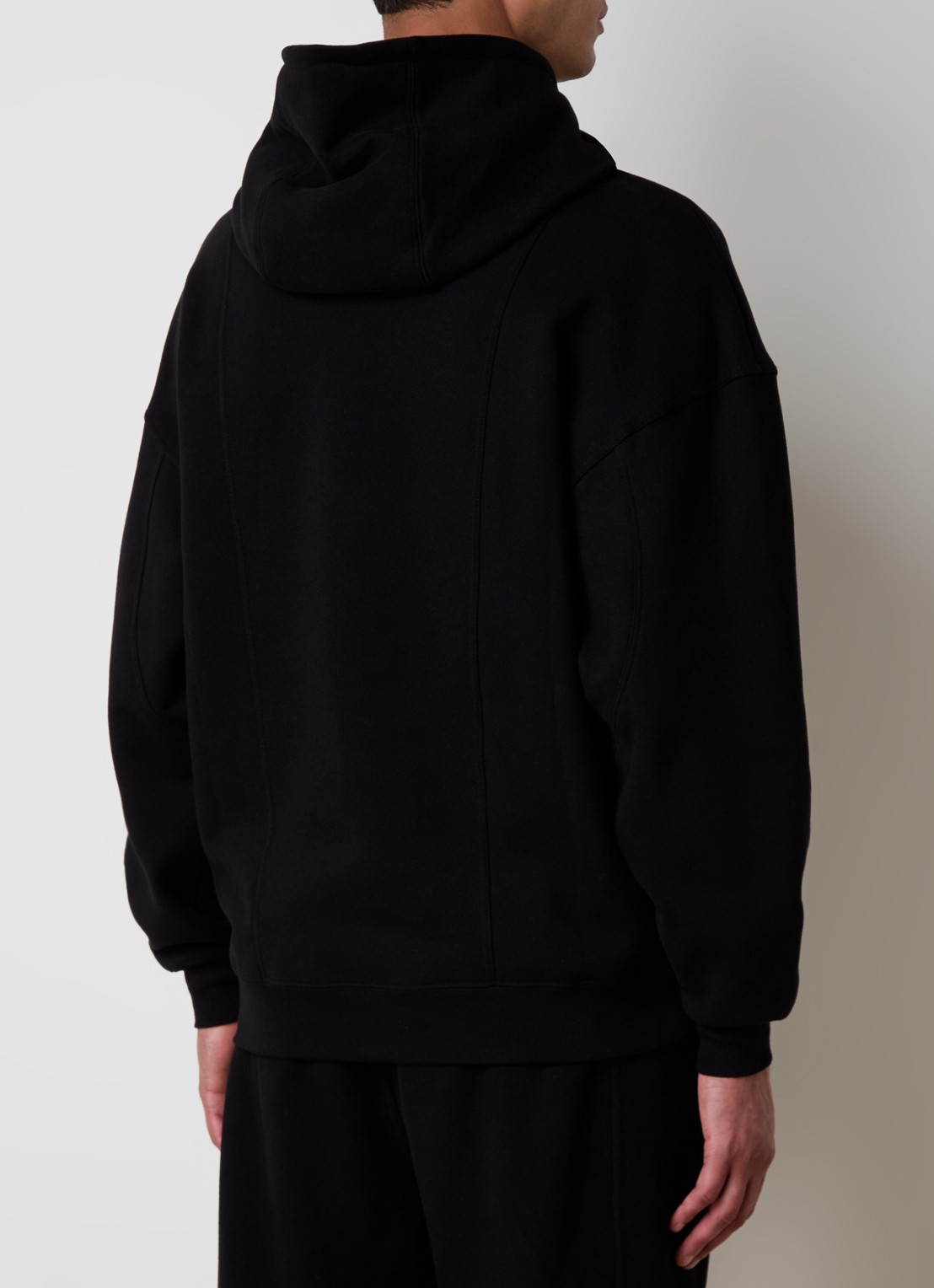 Saint Laurent Hoodie met halve rits en logo - achterkant 4 zwart
