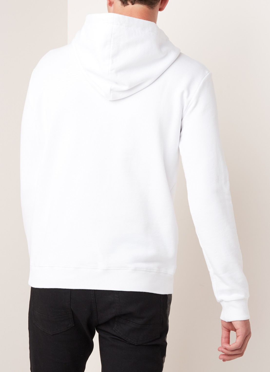 Saint Laurent Hoodie met logoprint - achterkant wit