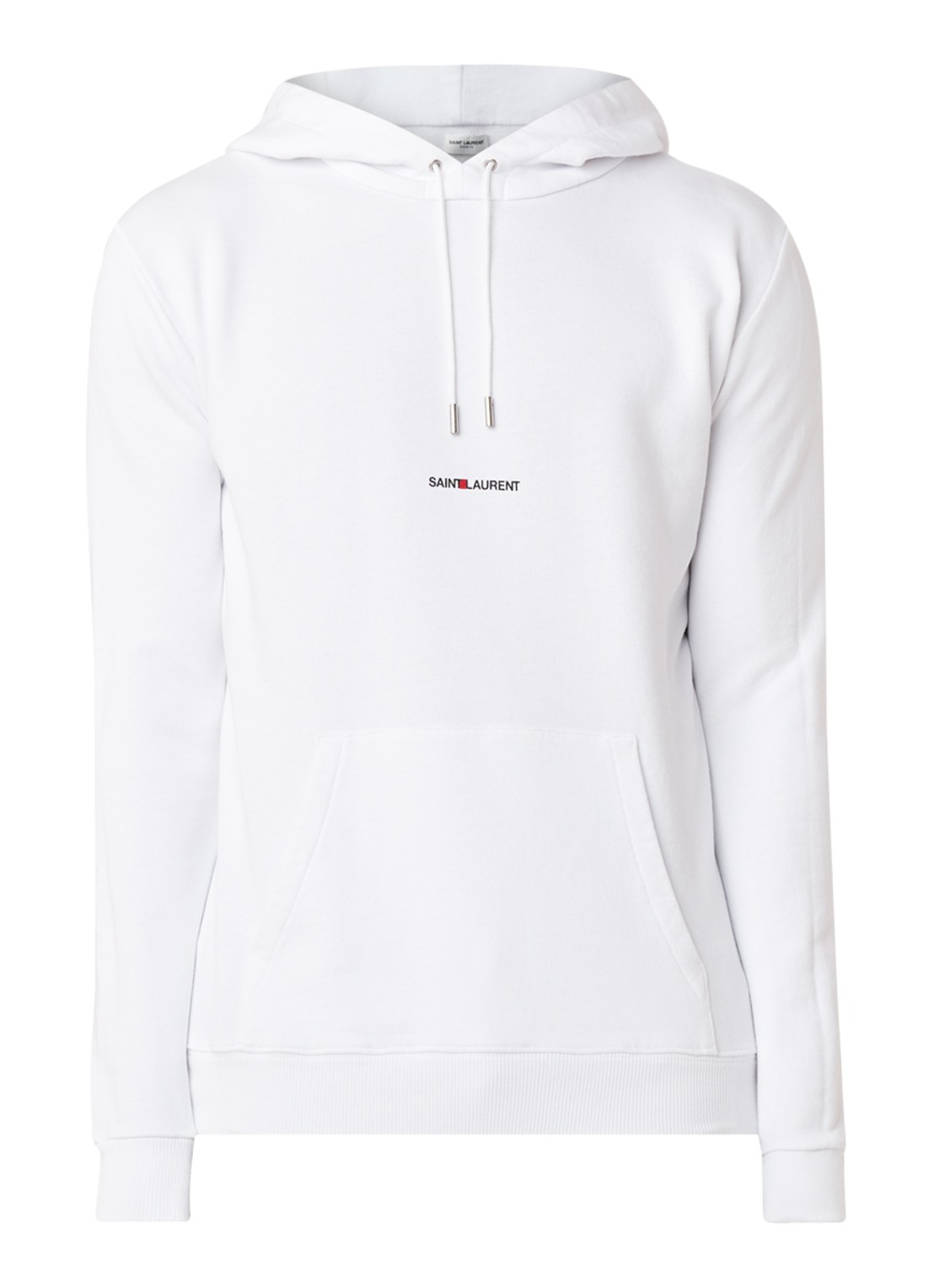 Saint Laurent Hoodie met logoprint - voorkant 3 wit