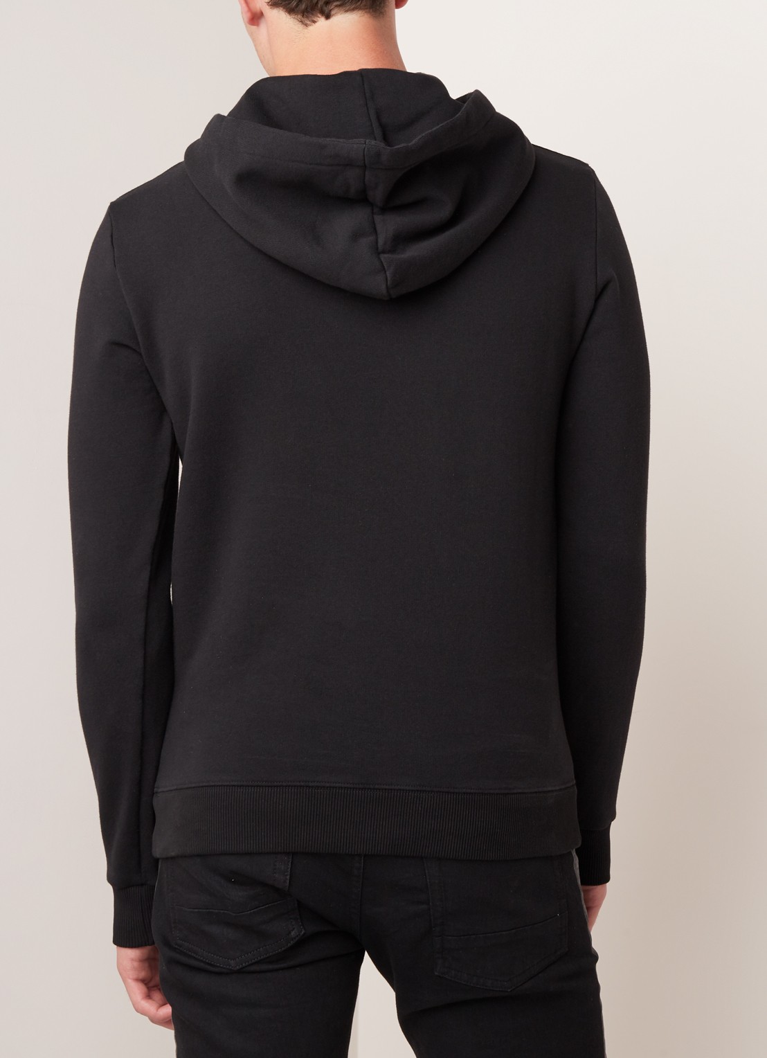Saint Laurent Hoodie met logoprint - achterkant 4 zwart