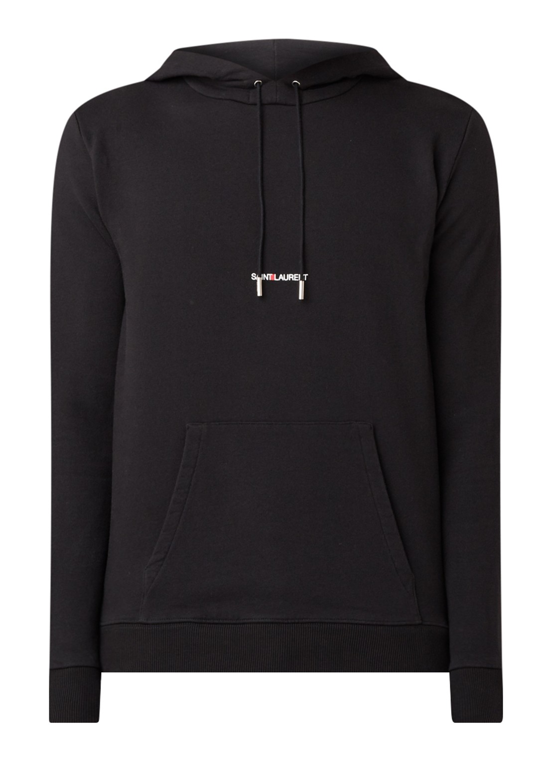 Saint Laurent Hoodie met logoprint - voorkant zwart