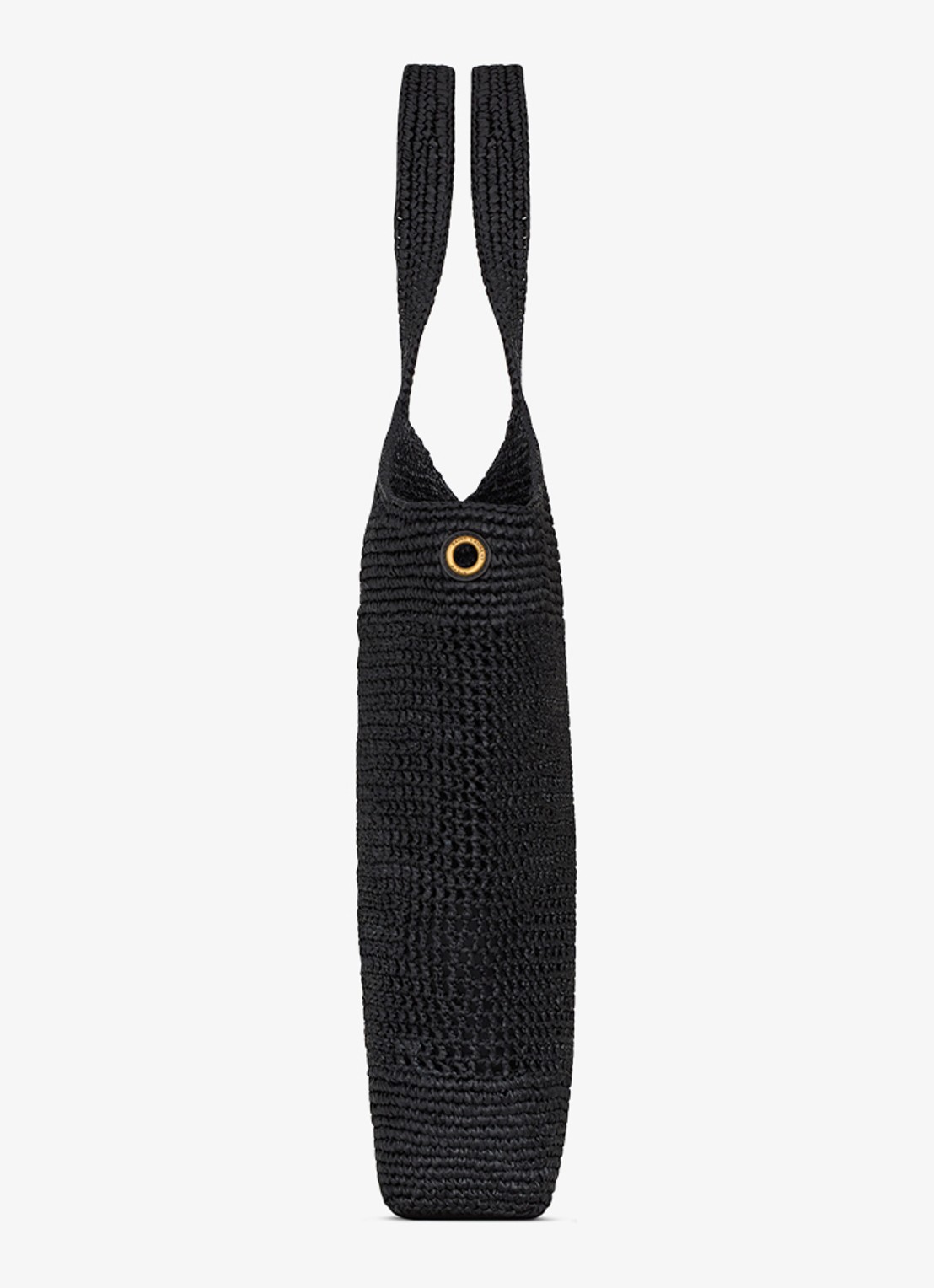 Saint Laurent Icare Maxi shopper van raffia - detail 7 zwart