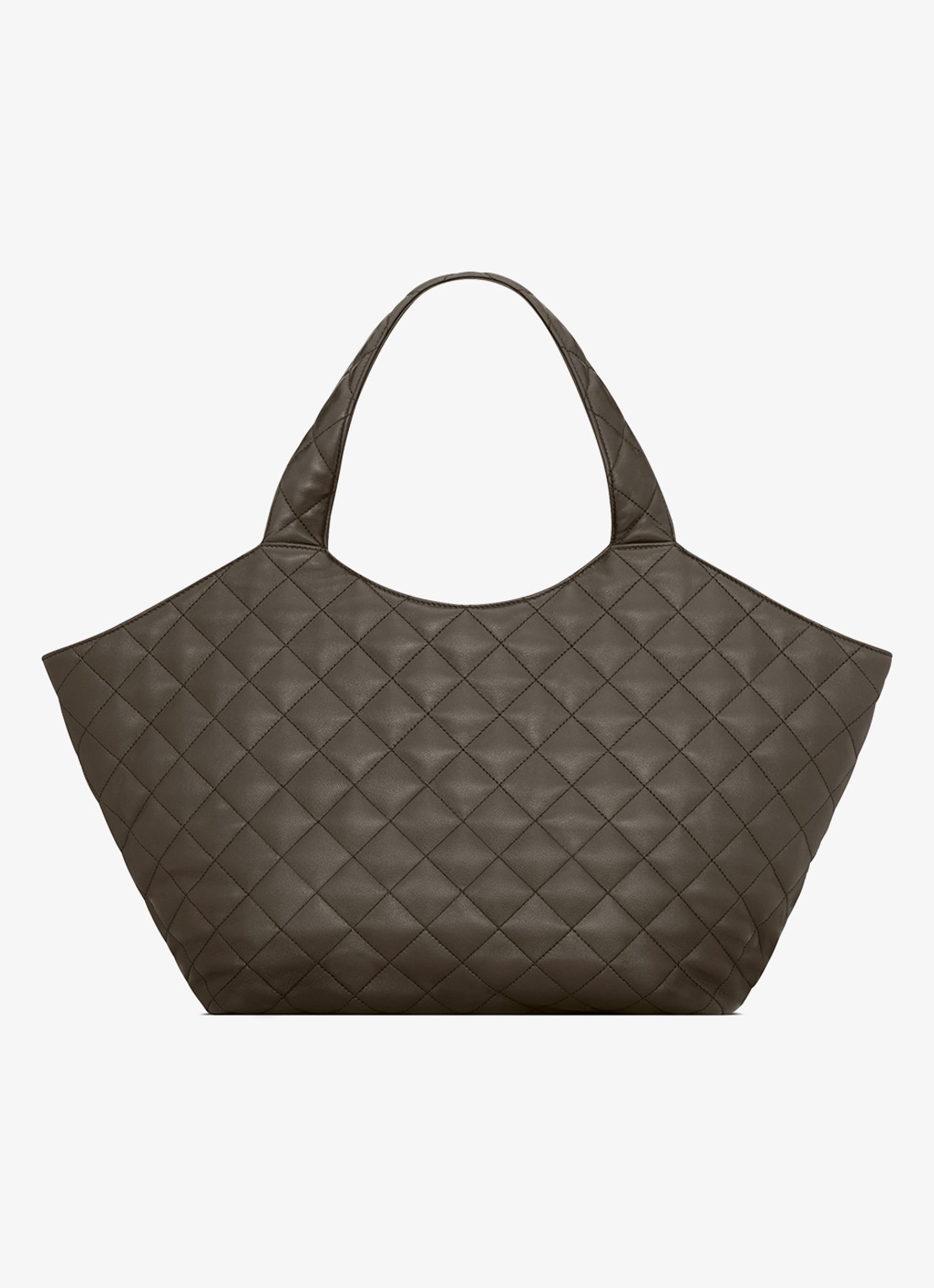 Saint Laurent Icare Medium shopper van lamsleer - achterkant 2 bronsgroen