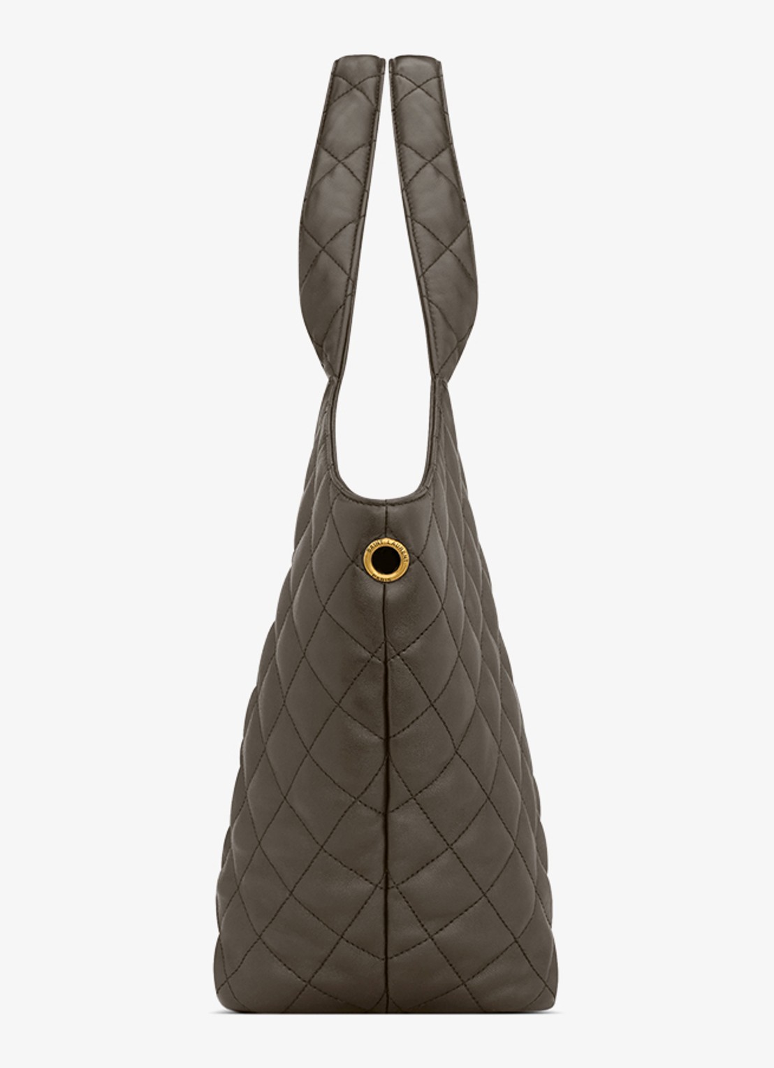 Saint Laurent Icare Medium shopper van lamsleer - detail 6 bronsgroen