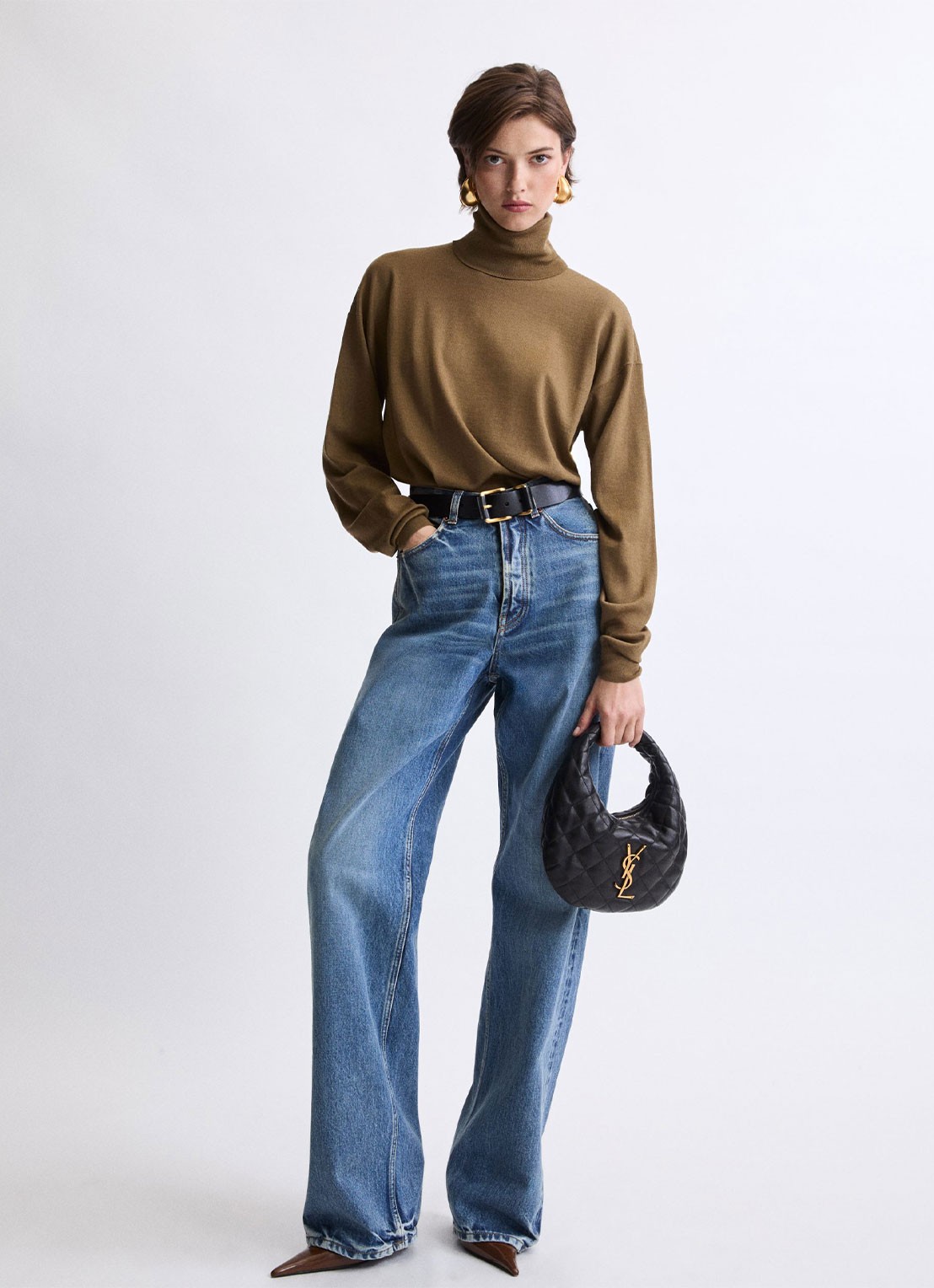 Saint Laurent Icarino handtas van lamsleer - detail 2 zwart