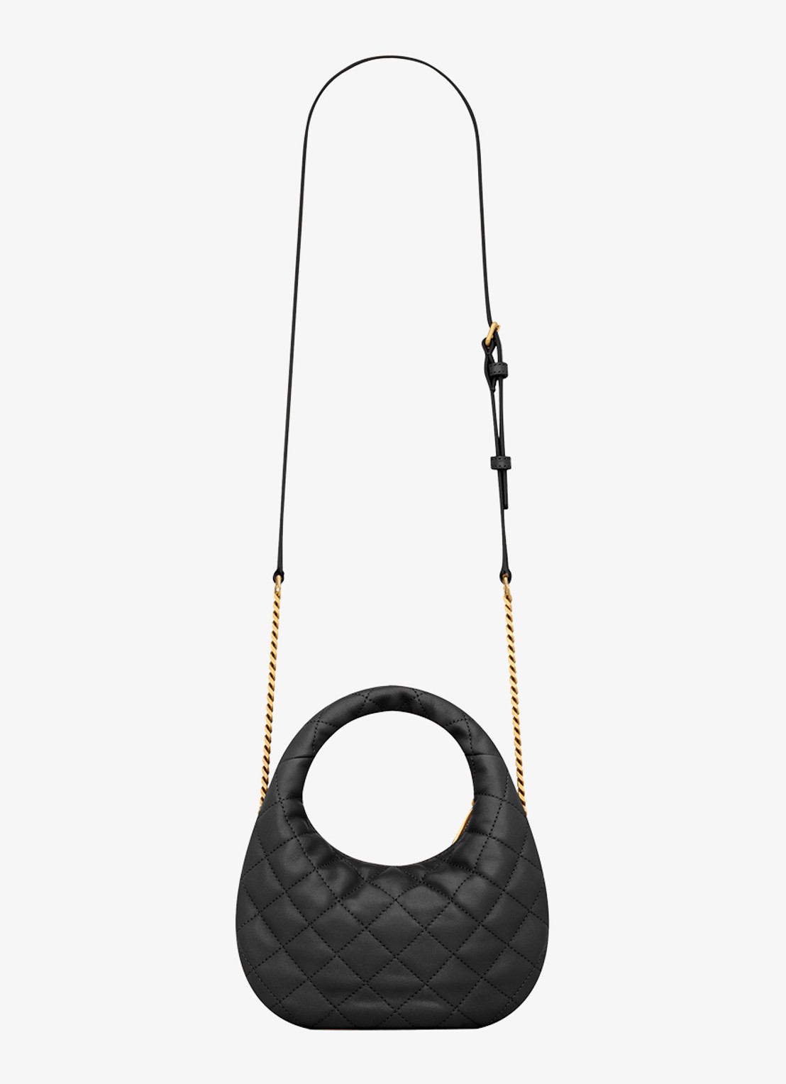 Saint Laurent Icarino Mini handtas van lamsleer - achterkant zwart