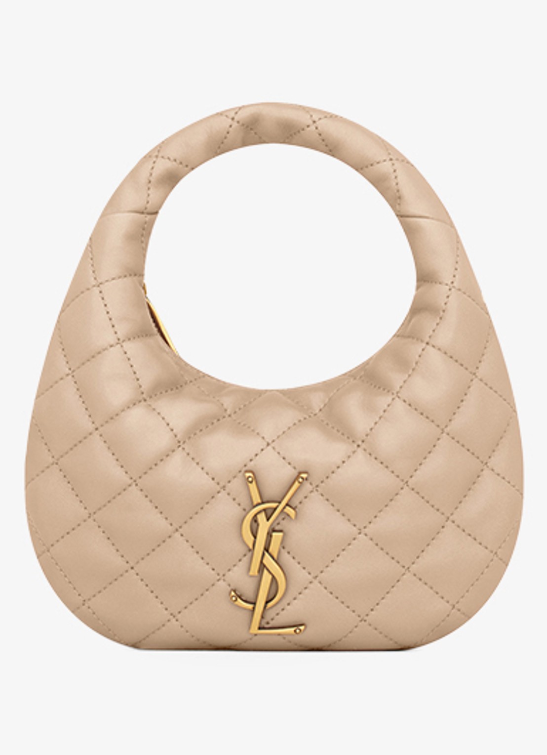 Saint Laurent Icarino Mini handtas van lamsleer - detail 4 beige