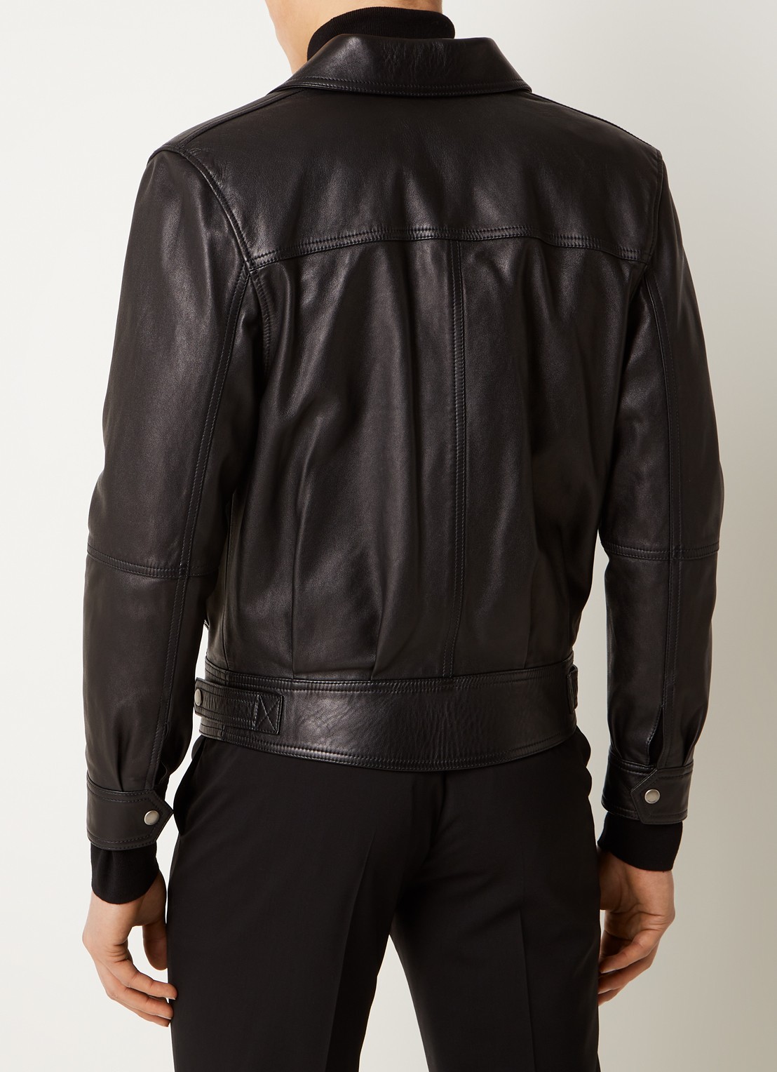 Saint Laurent Jack van lamsleer met ritssluiting - achterkant zwart