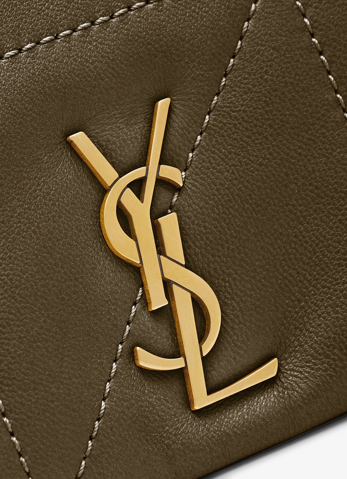 Saint Laurent Jamie 4.3 Mini schoudertas van lamsleer - achterkant bronsgroen