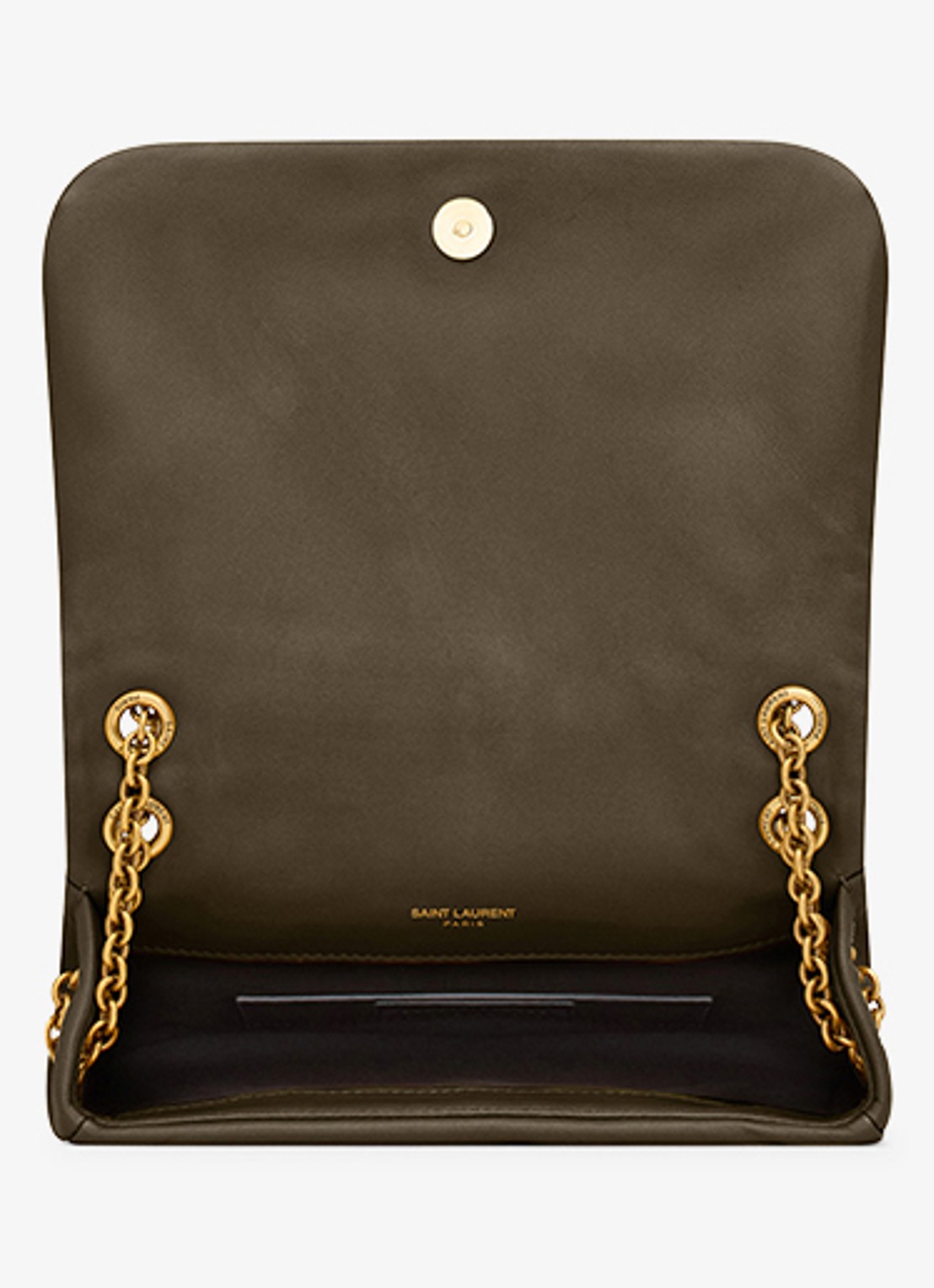 Saint Laurent Jamie 4.3 Mini schoudertas van lamsleer - detail 5 bronsgroen