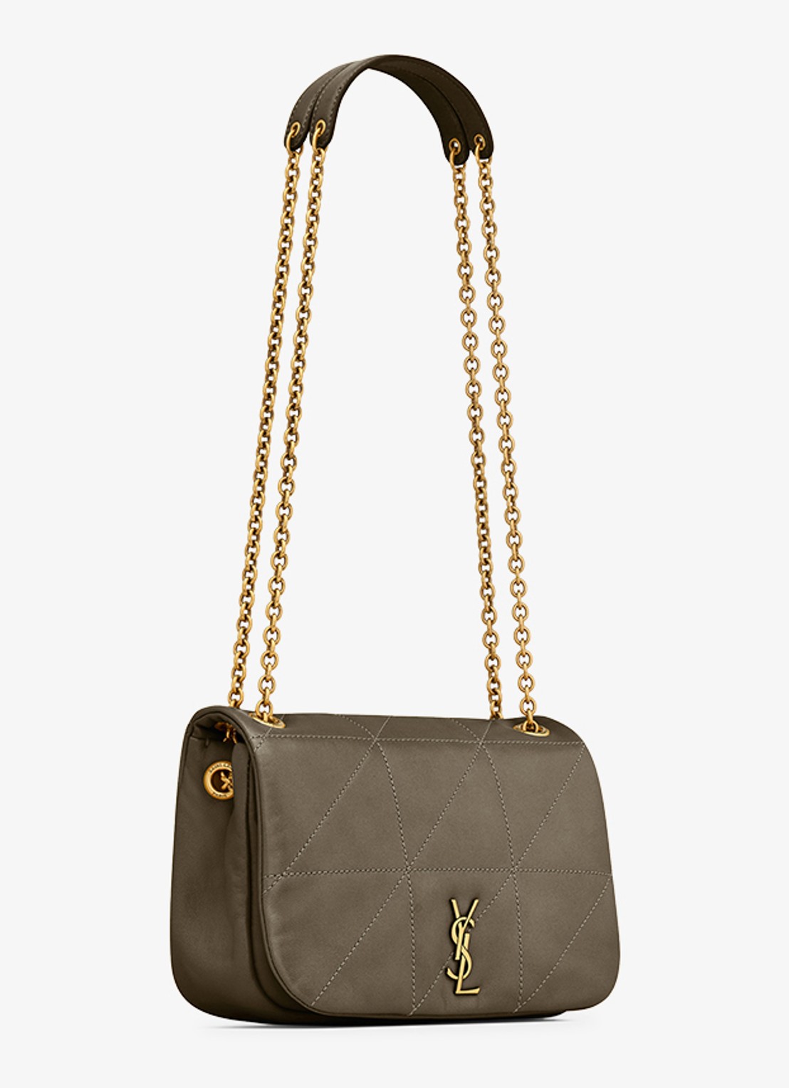 Saint Laurent Jamie 4.3 Mini schoudertas van lamsleer - detail 6 bronsgroen