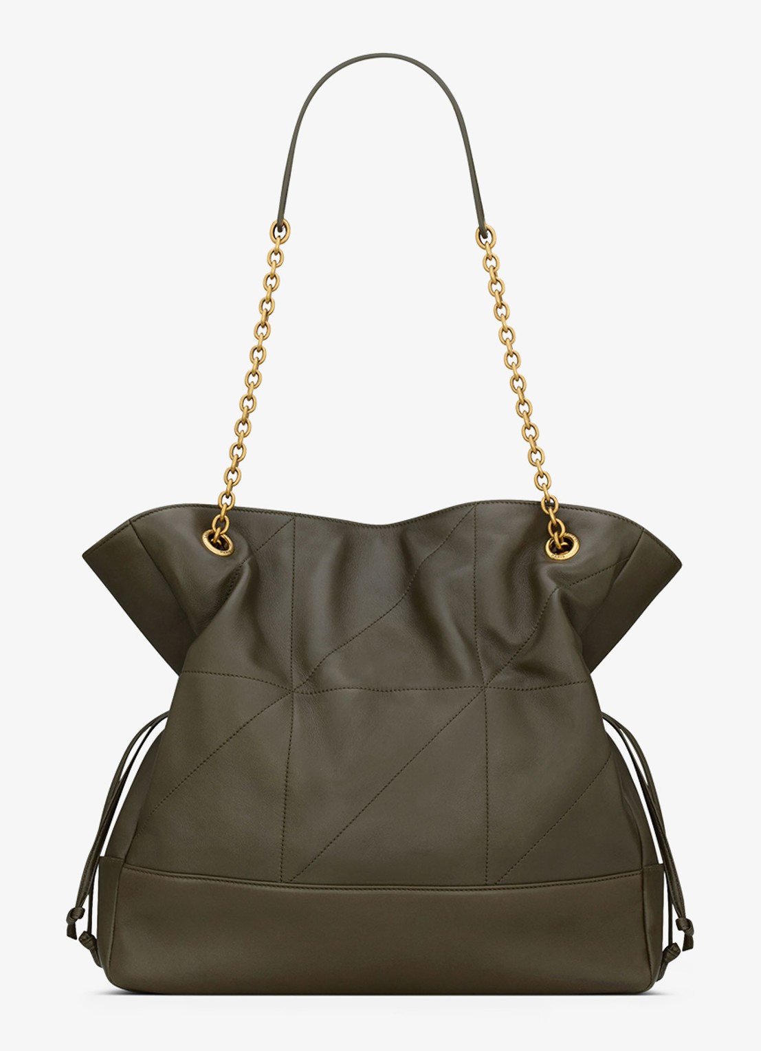Saint Laurent Jamie shopper van lamsleer - achterkant 5 donkergroen