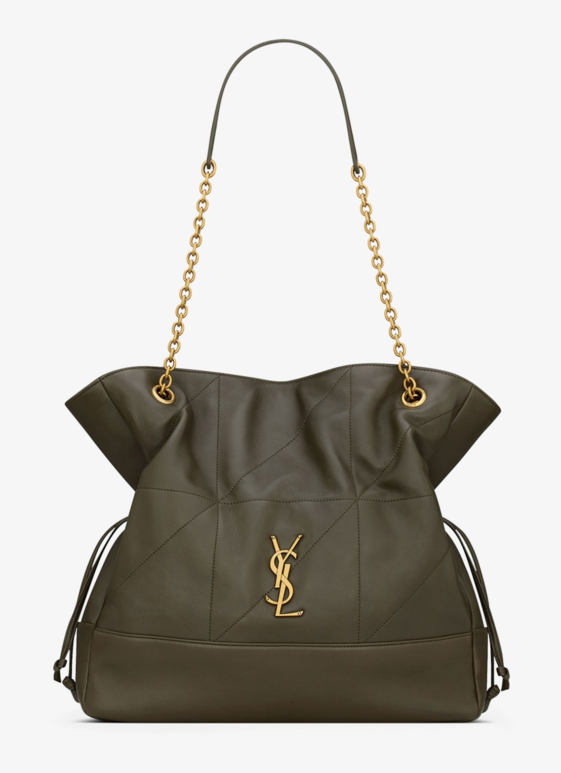 Saint Laurent Jamie shopper van lamsleer - voorkant 4 donkergroen