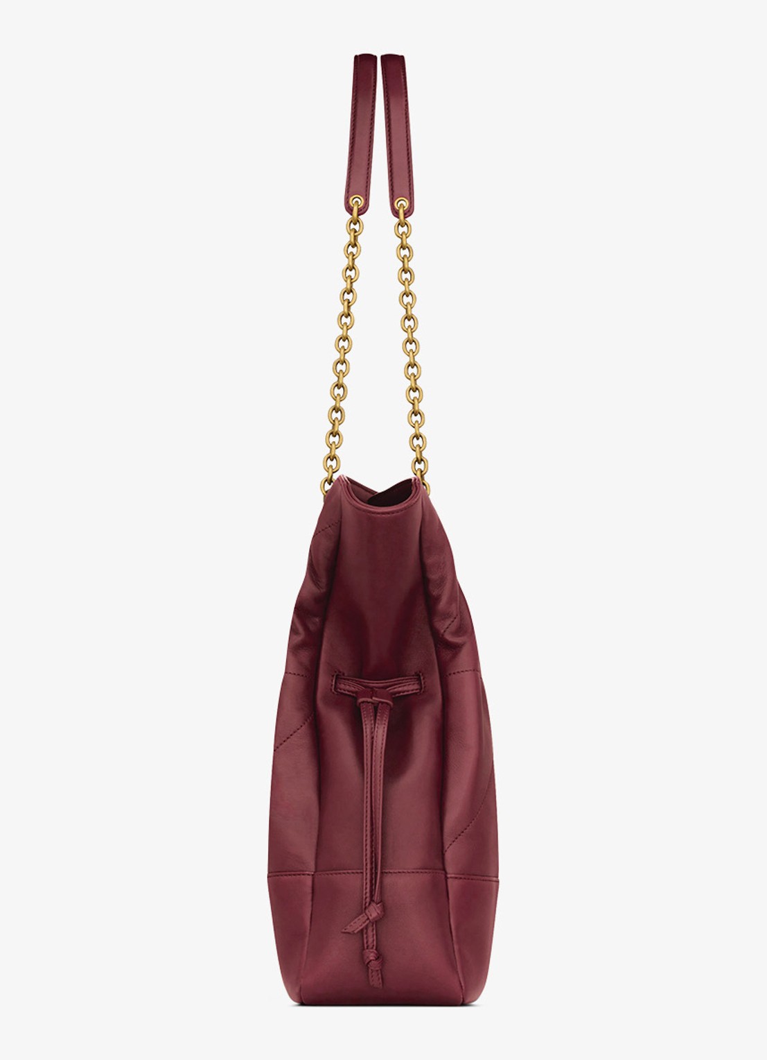 Saint Laurent Jamie shopper van lamsleer - detail 3 bordeauxrood