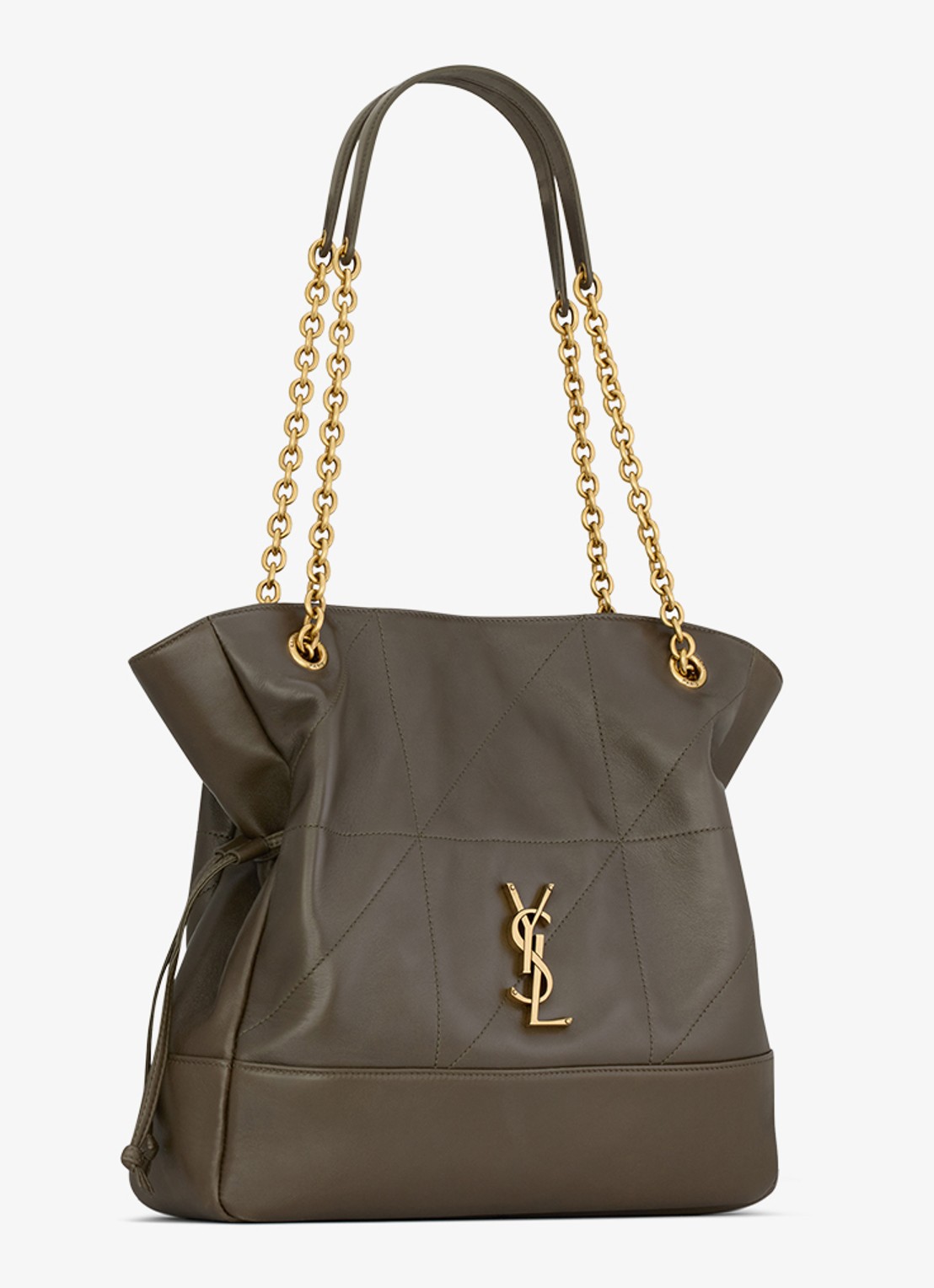 Saint Laurent Jamie Small shopper van lamsleer - detail 3 donkergroen