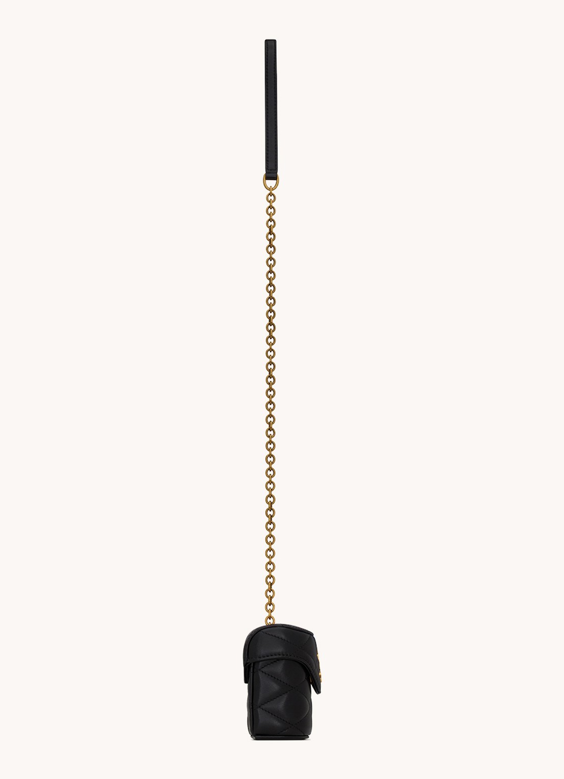 Saint Laurent June Micro crossbodytas van quilted lamsleer - achterkant 3 zwart