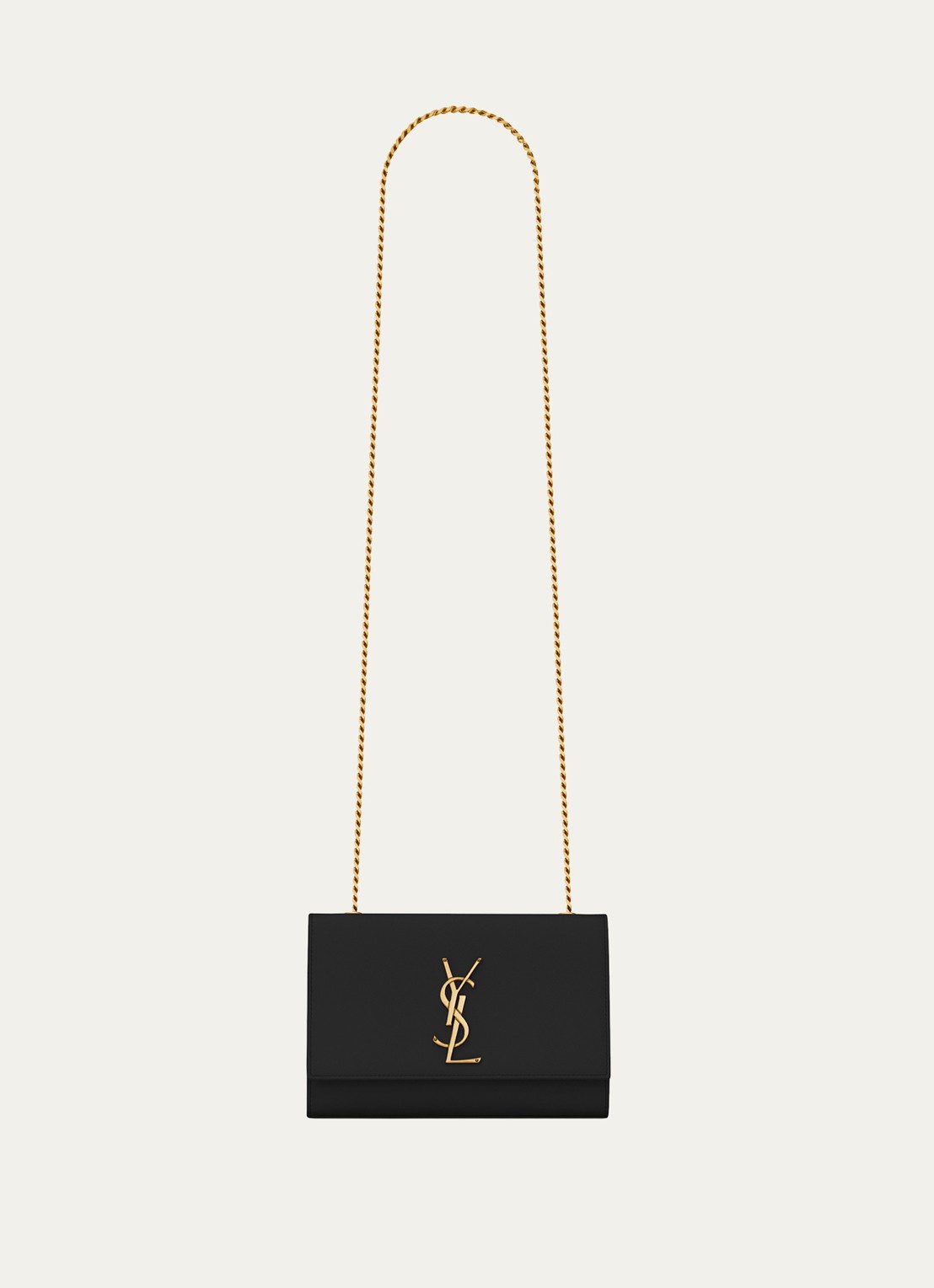 Saint Laurent Kate Small schoudertas van kalfsleer - voorkant zwart