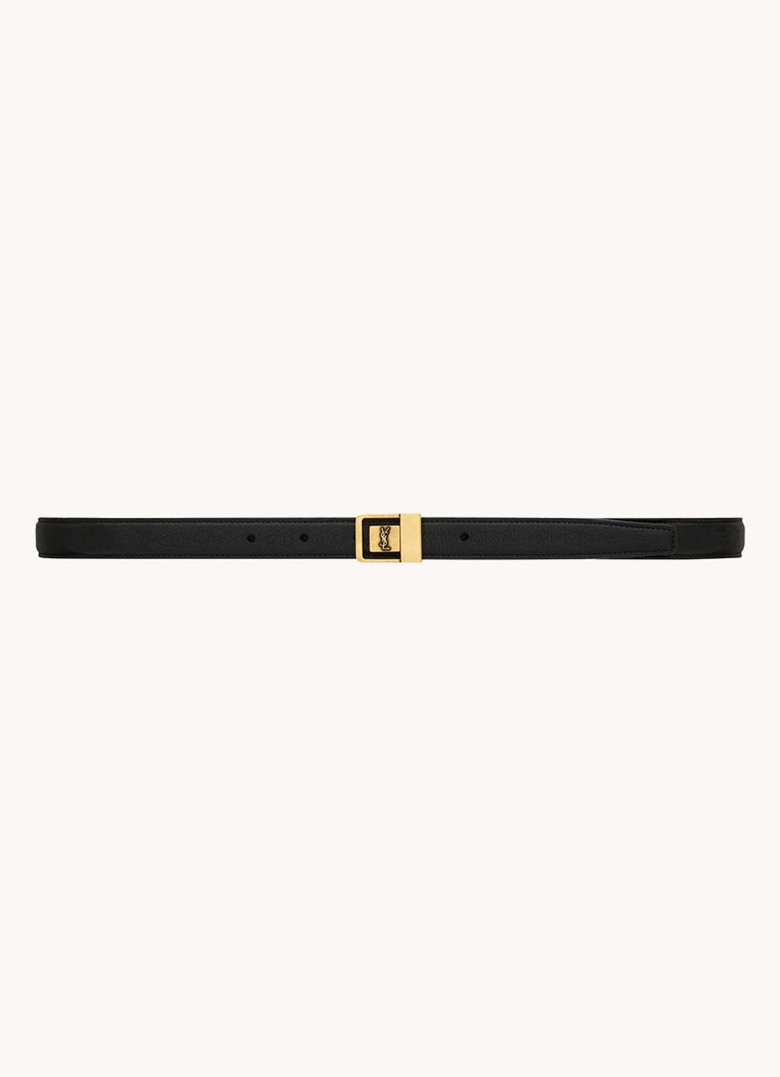 Saint Laurent LA 66 riem van kalfsleer - voorkant zwart