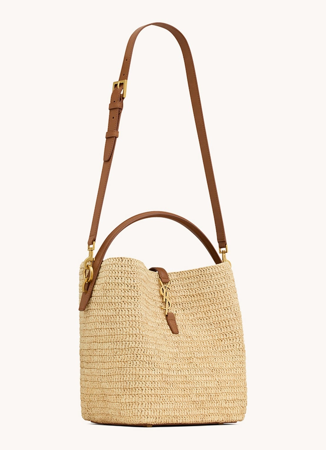 Saint Laurent Le 37 handtas van raffia - detail 6 naturel