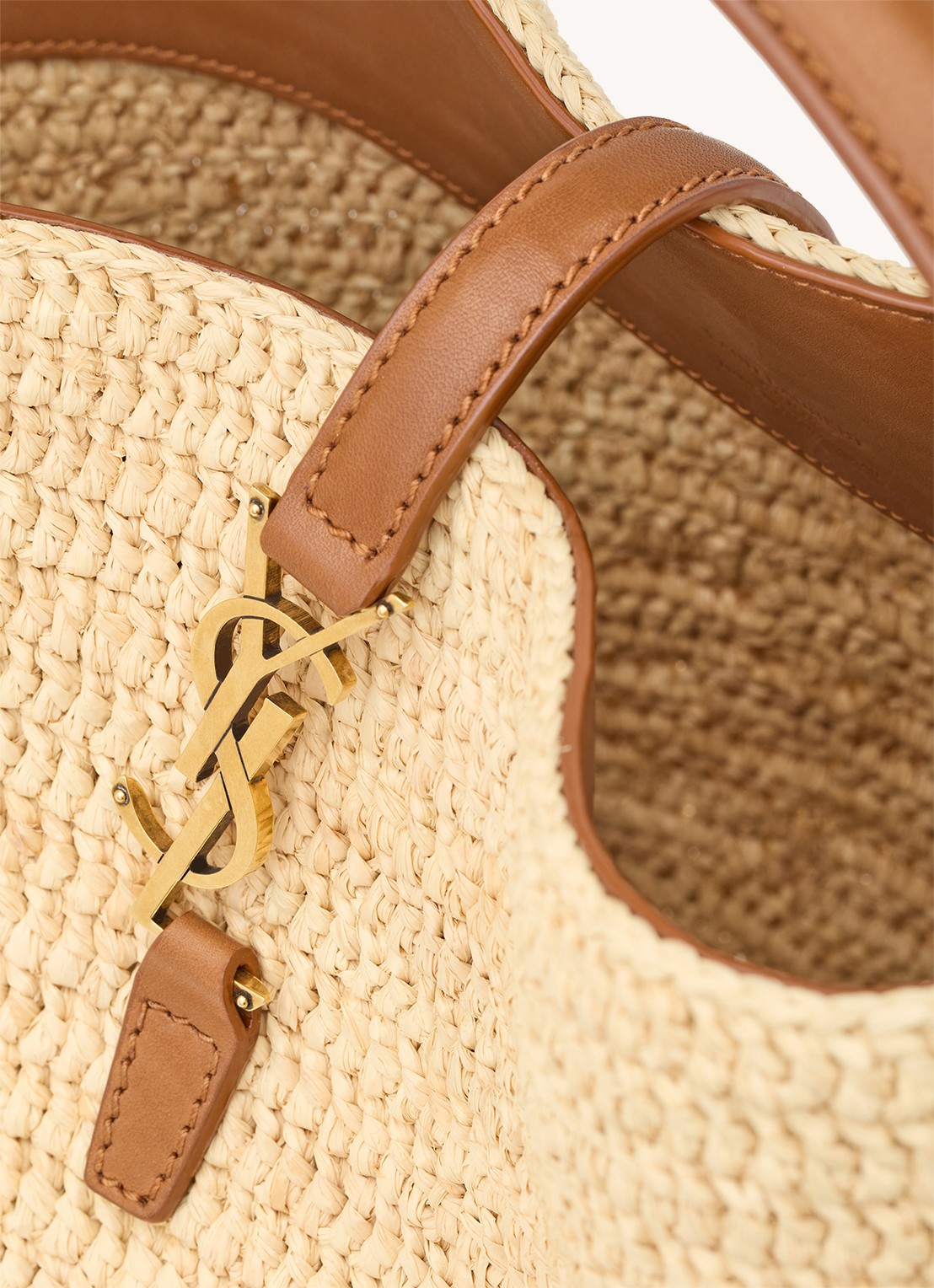 Saint Laurent Le 37 handtas van raffia - detail 7 naturel