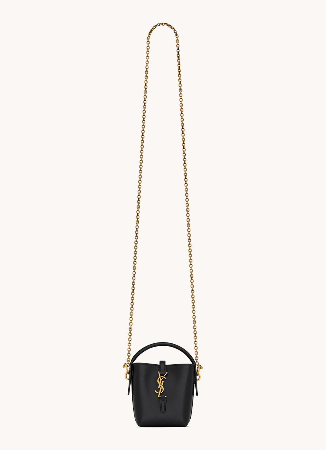 Saint Laurent Le 37 Micro crossbodytas van kalfsleer - voorkant 2 zwart
