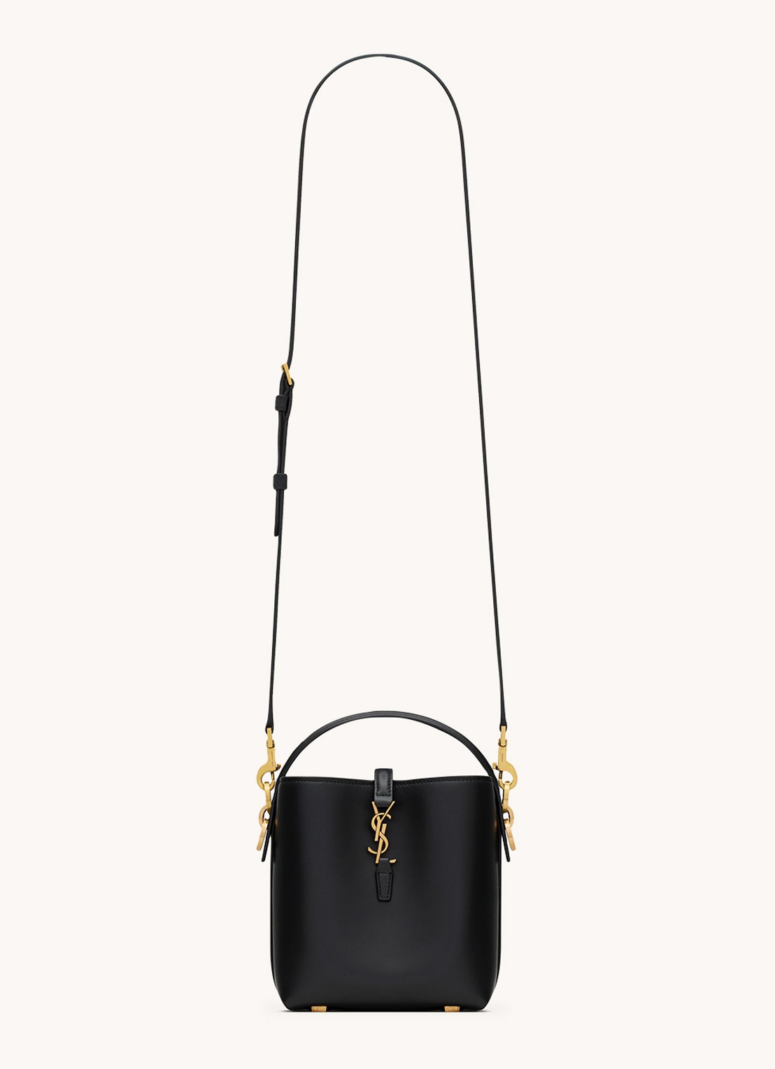 Saint Laurent Le 37 Mini crossbodytas van kalfsleer - detail 2 zwart