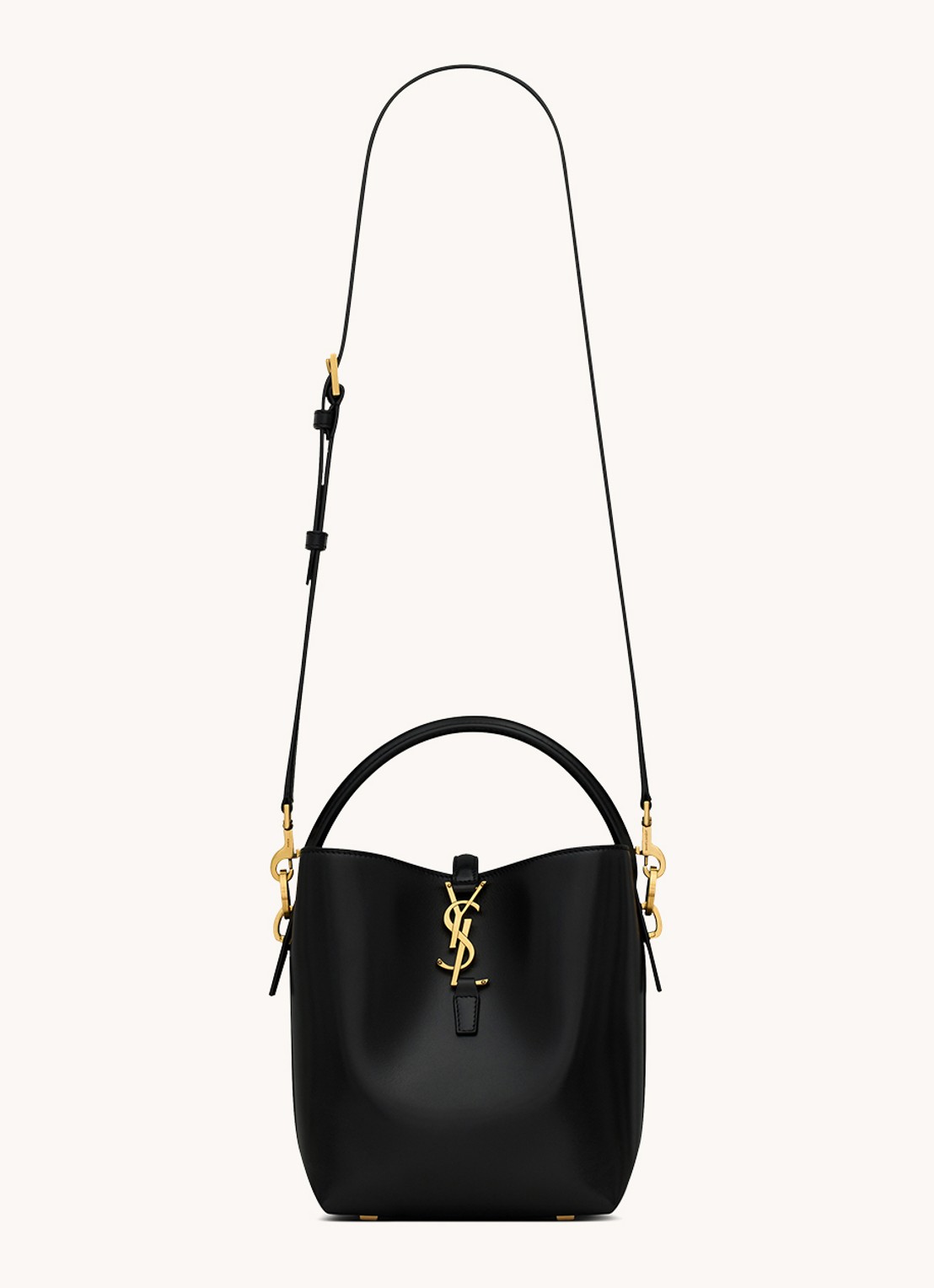 Saint Laurent Le 37 Small handtas van kalfsleer met afneembare schouderriem - detail 2 zwart