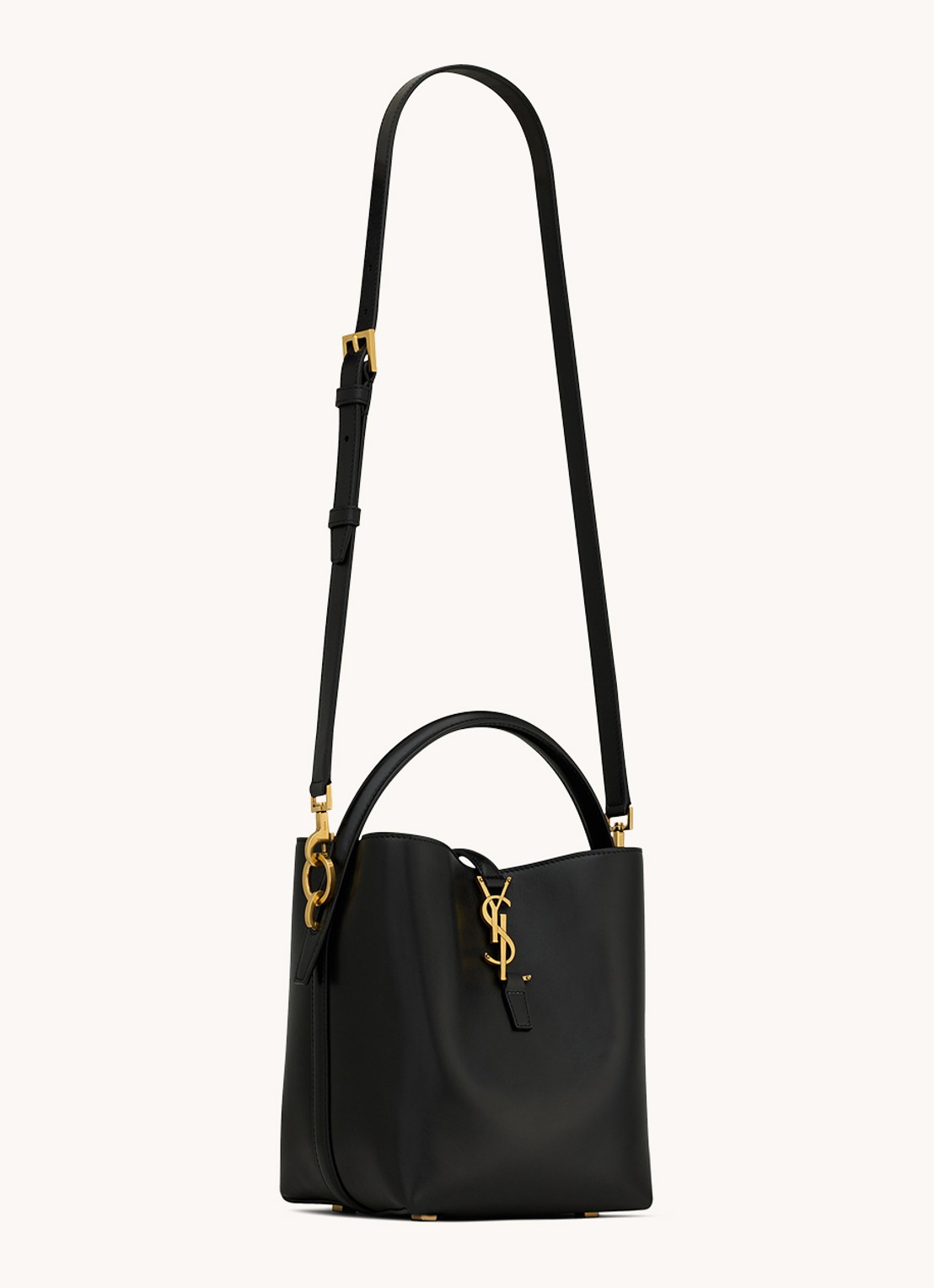 Saint Laurent Le 37 Small handtas van kalfsleer met afneembare schouderriem - detail 5 zwart
