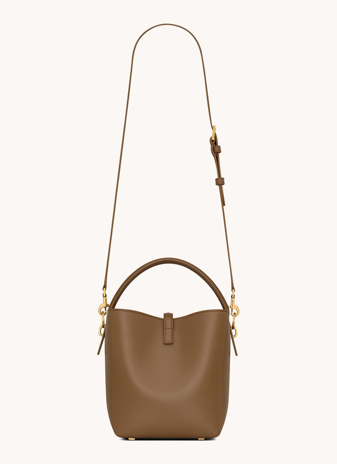 Saint Laurent Le 37 Small handtas van kalfsleer - achterkant bruin